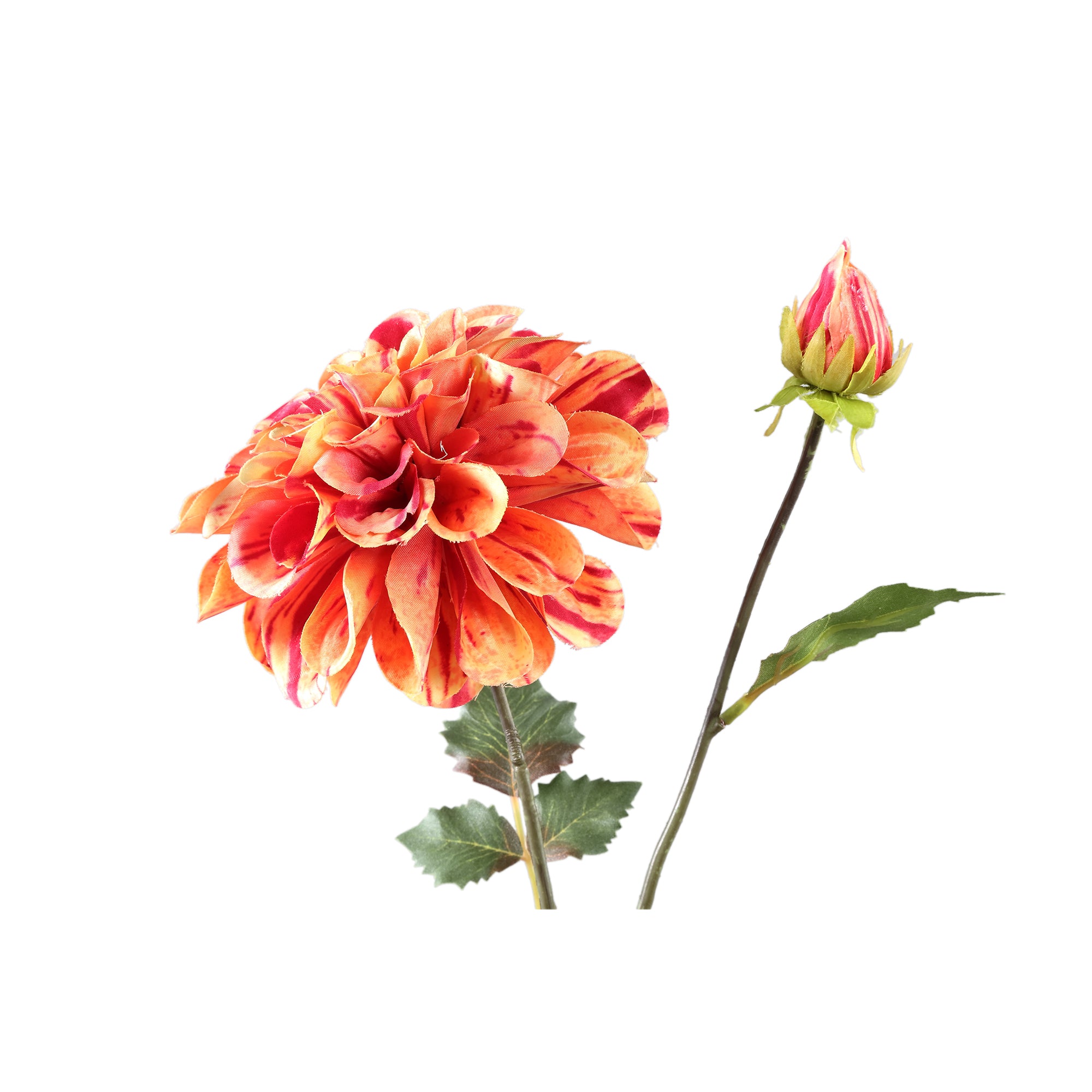 Dahlia Flower Orange spray with bud Orange — Fleur artificielle — vue 2 | Häus