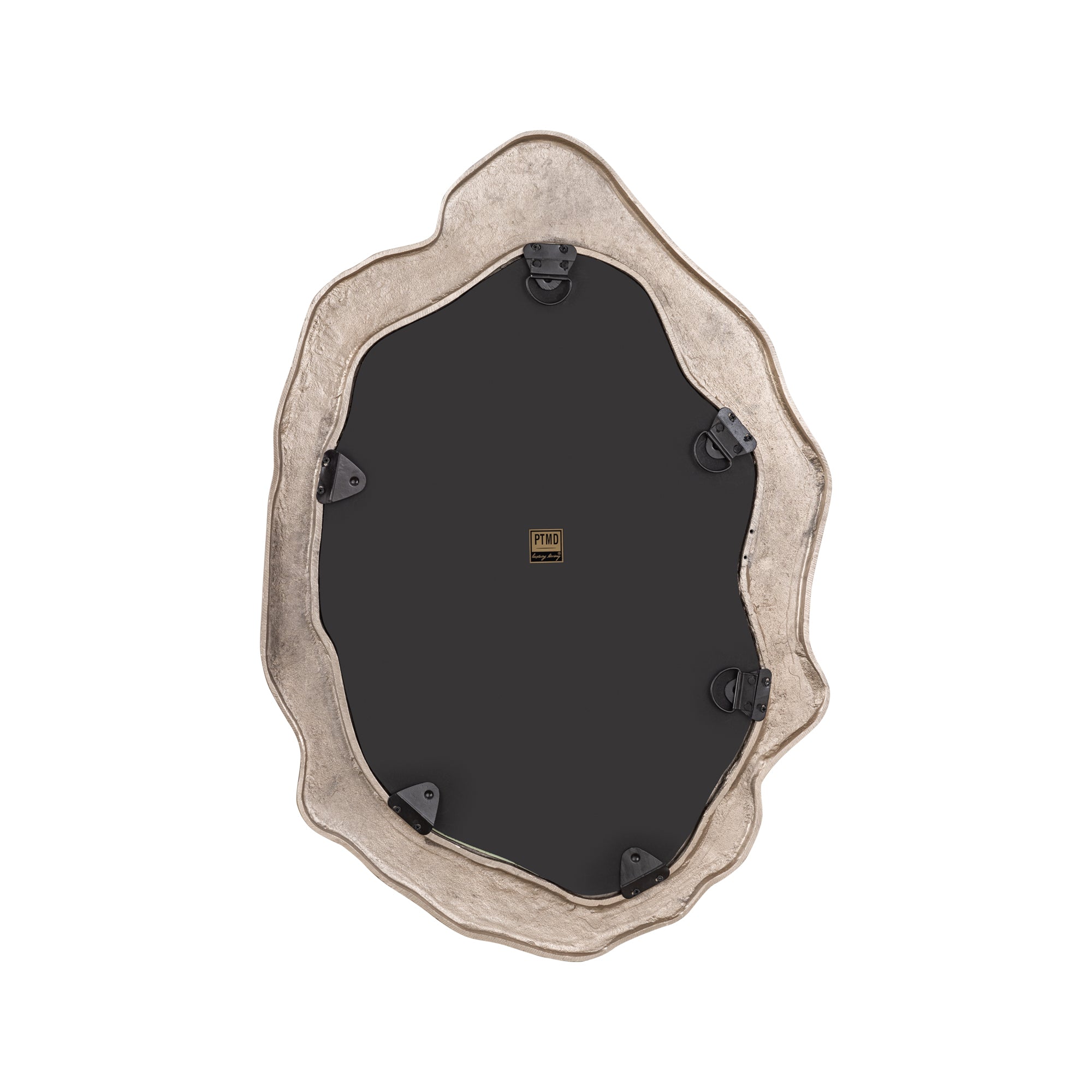 Morina Champagne alu mirror organic oval shape
