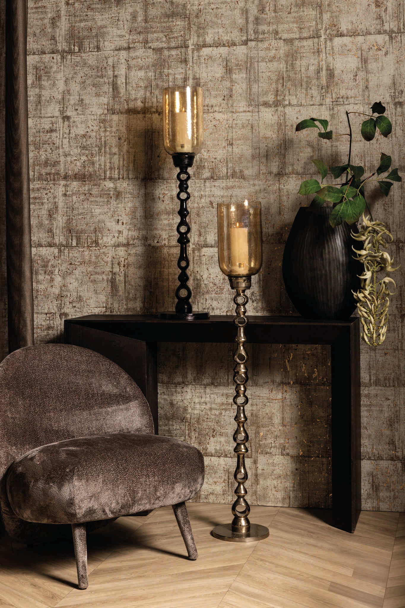 Tracy Bougeoirs en verre - Champagne