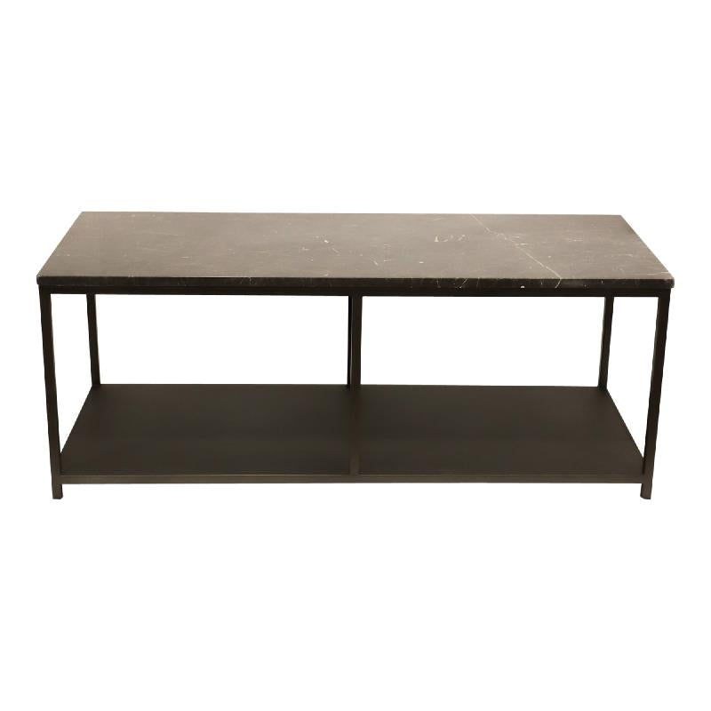 Laco Brown sidetable marble top taupe metal frame