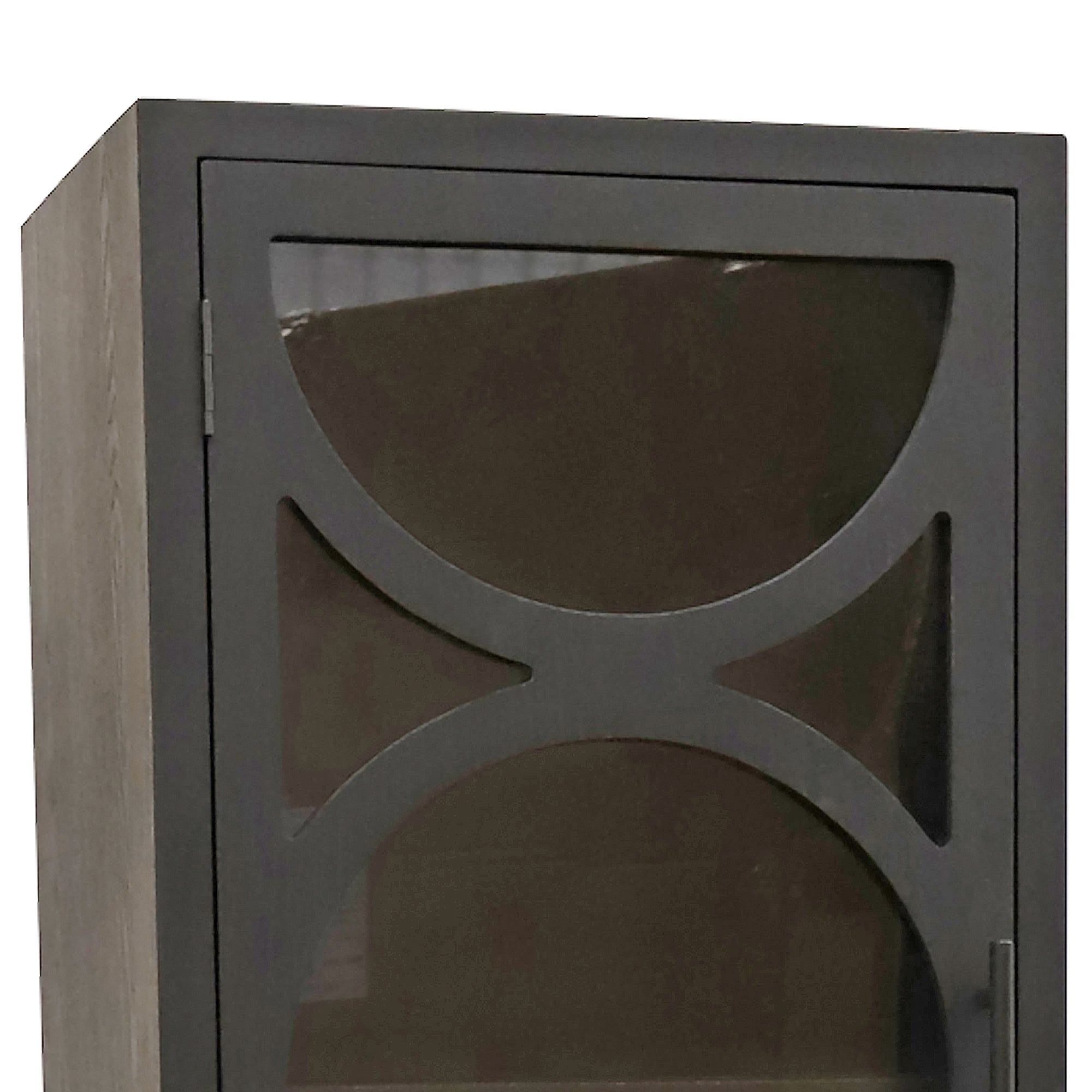 Dailey Black wooden cabinet smoky glass door - Photo 2