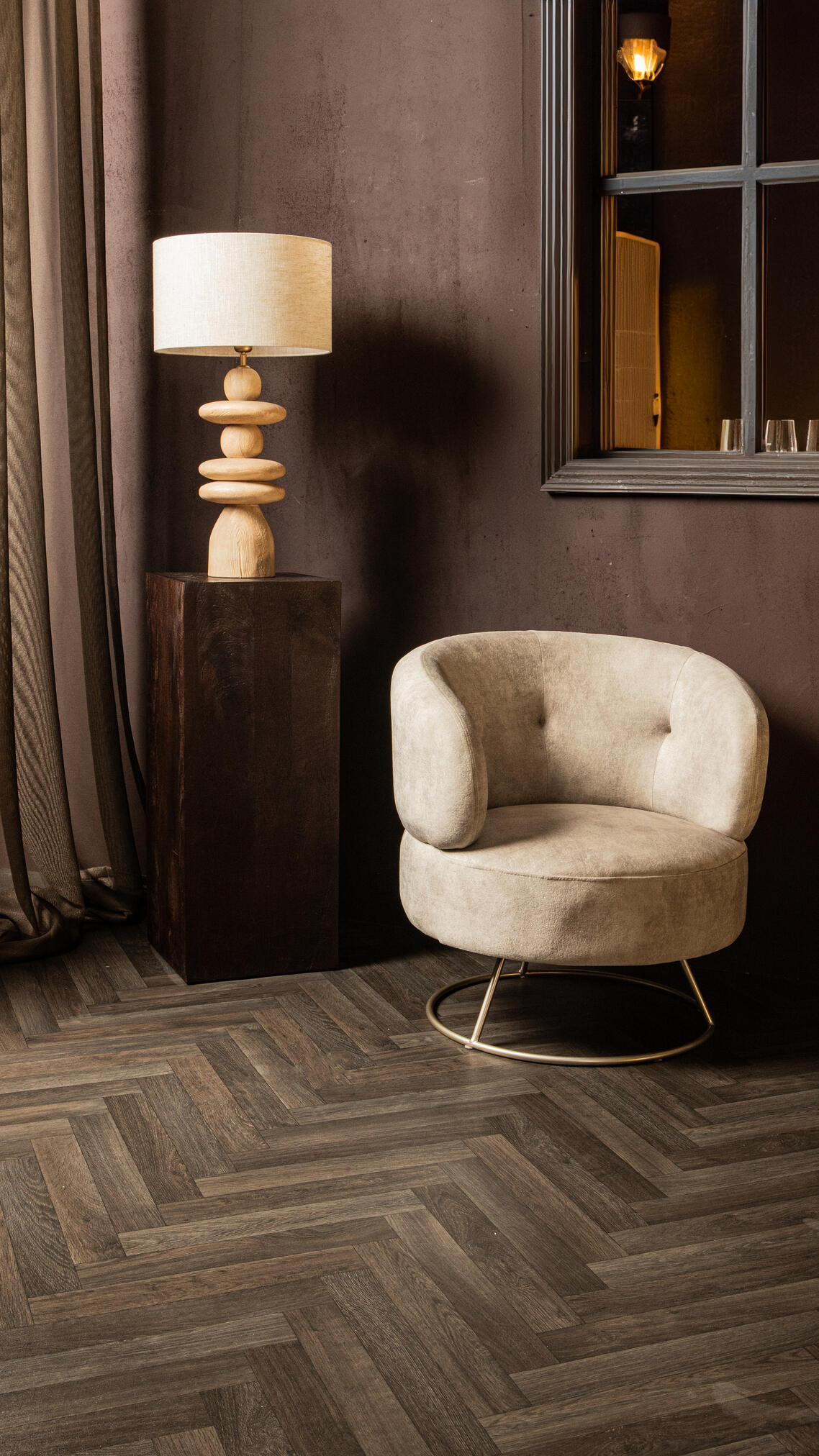 Carice Beige fauteuil infinity 2 beige gold base - Photo 2