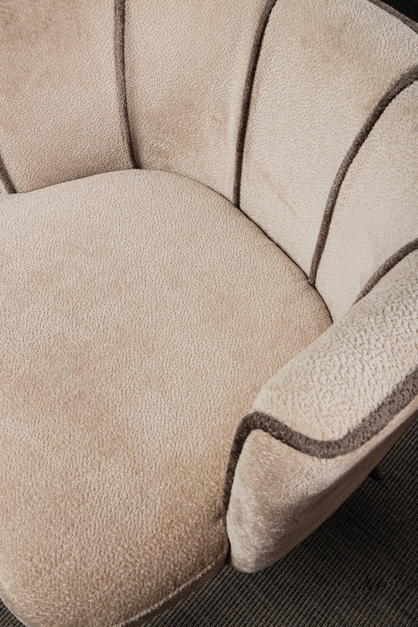 Nell Beige dining chair aphrodite 3 stripes - Photo 3