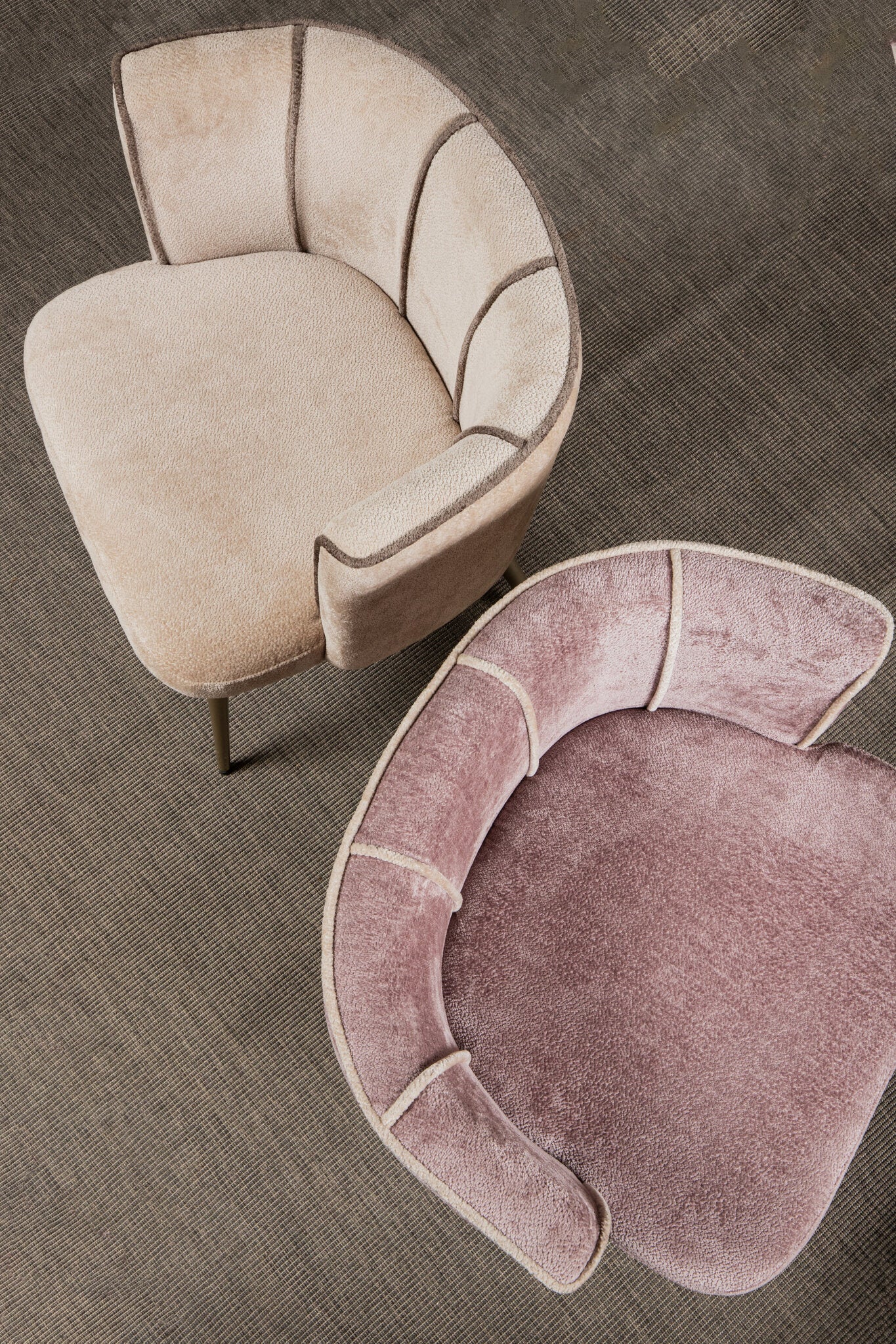 Nell Beige dining chair aphrodite 3 stripes - Photo 2