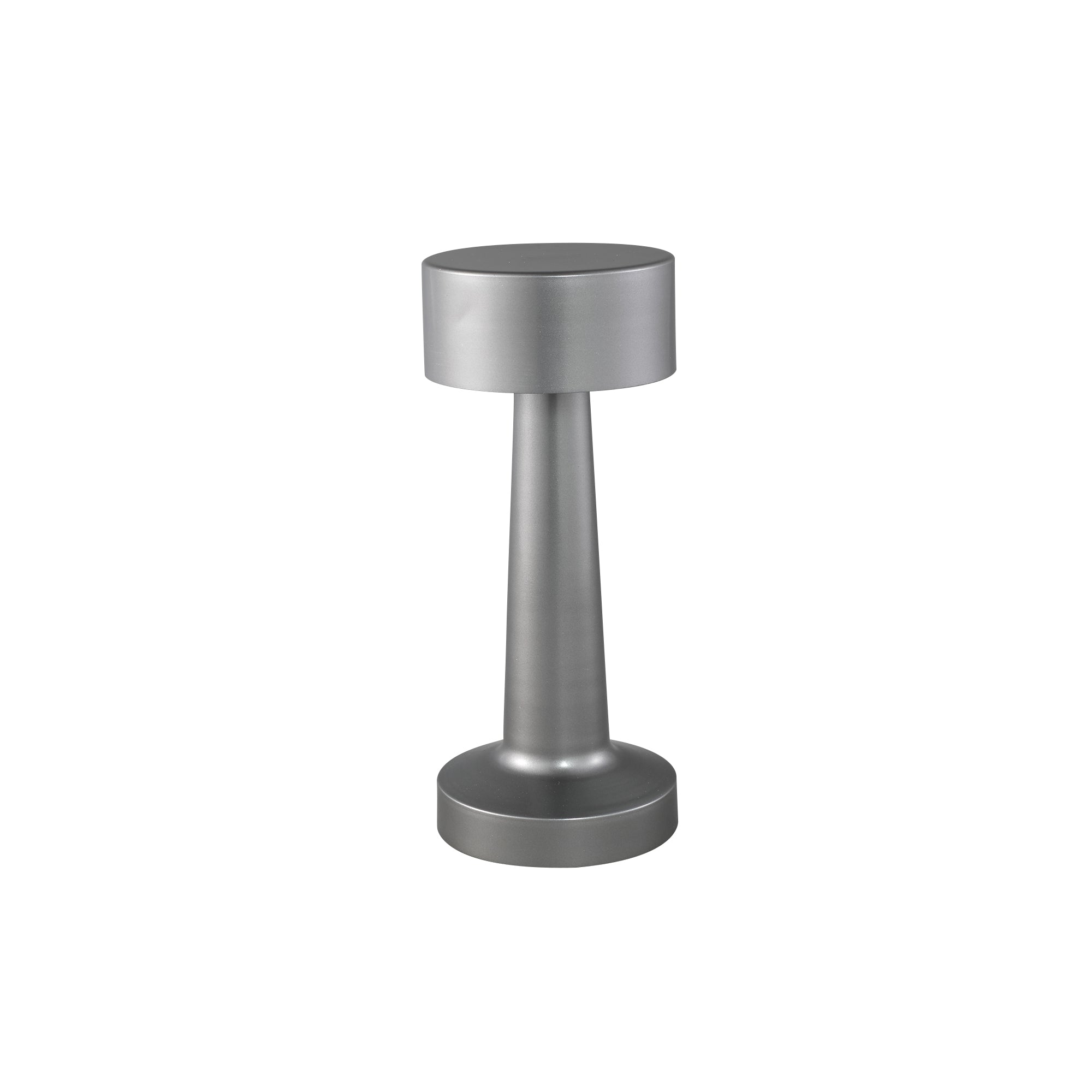 Saraann Lampes LED en aluminium moulé — Alu Led Tablelight Flat Round Shade - Argent