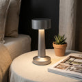 Table Saraann — Lampes en Aluminium moulé — Aluminium Tablelight Plat Rond Shade