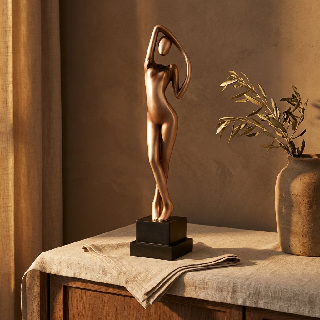 Leonne Gold polyester statue woman body shaped