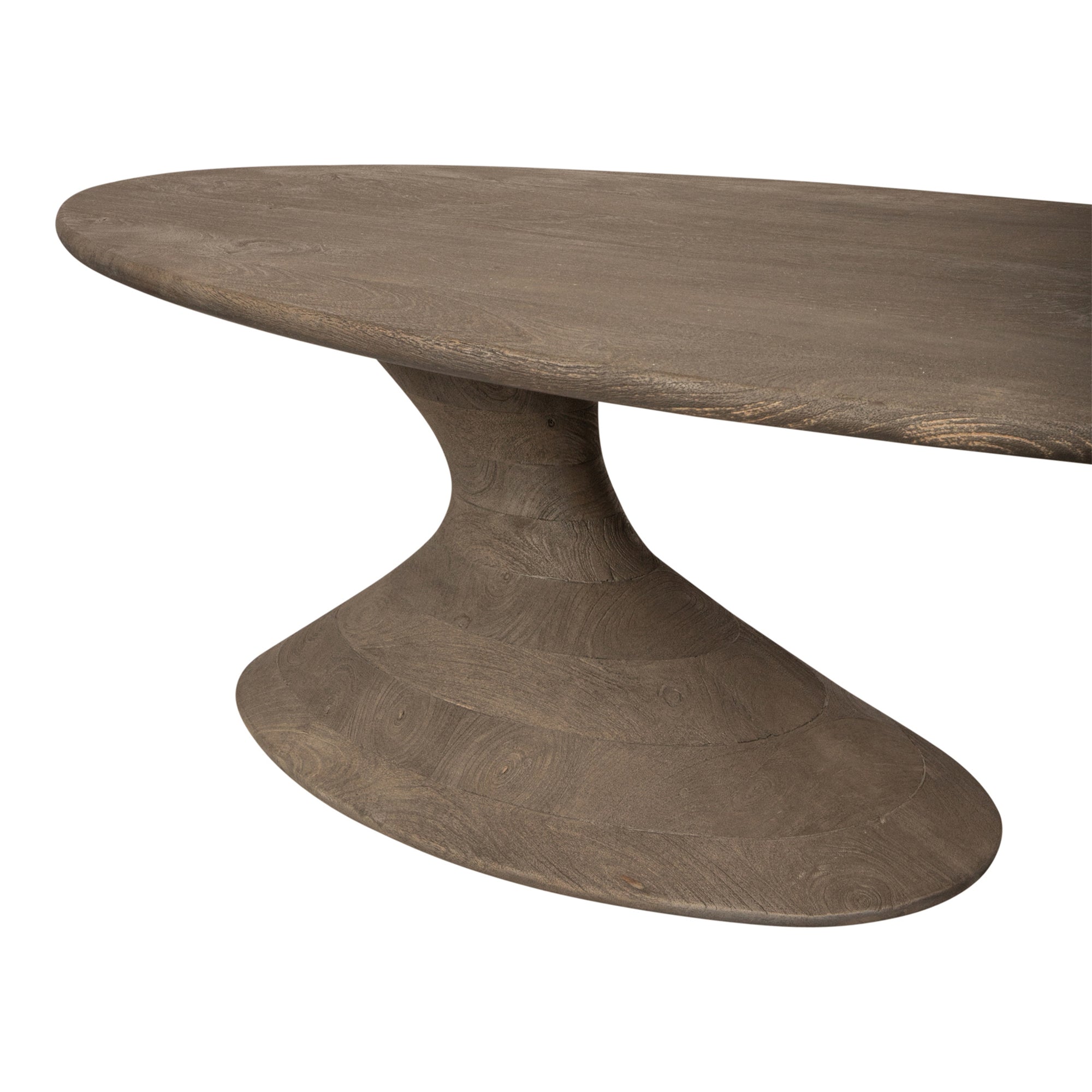 Nemo Grey mango wooden coffee table oval 150cm - Photo 2
