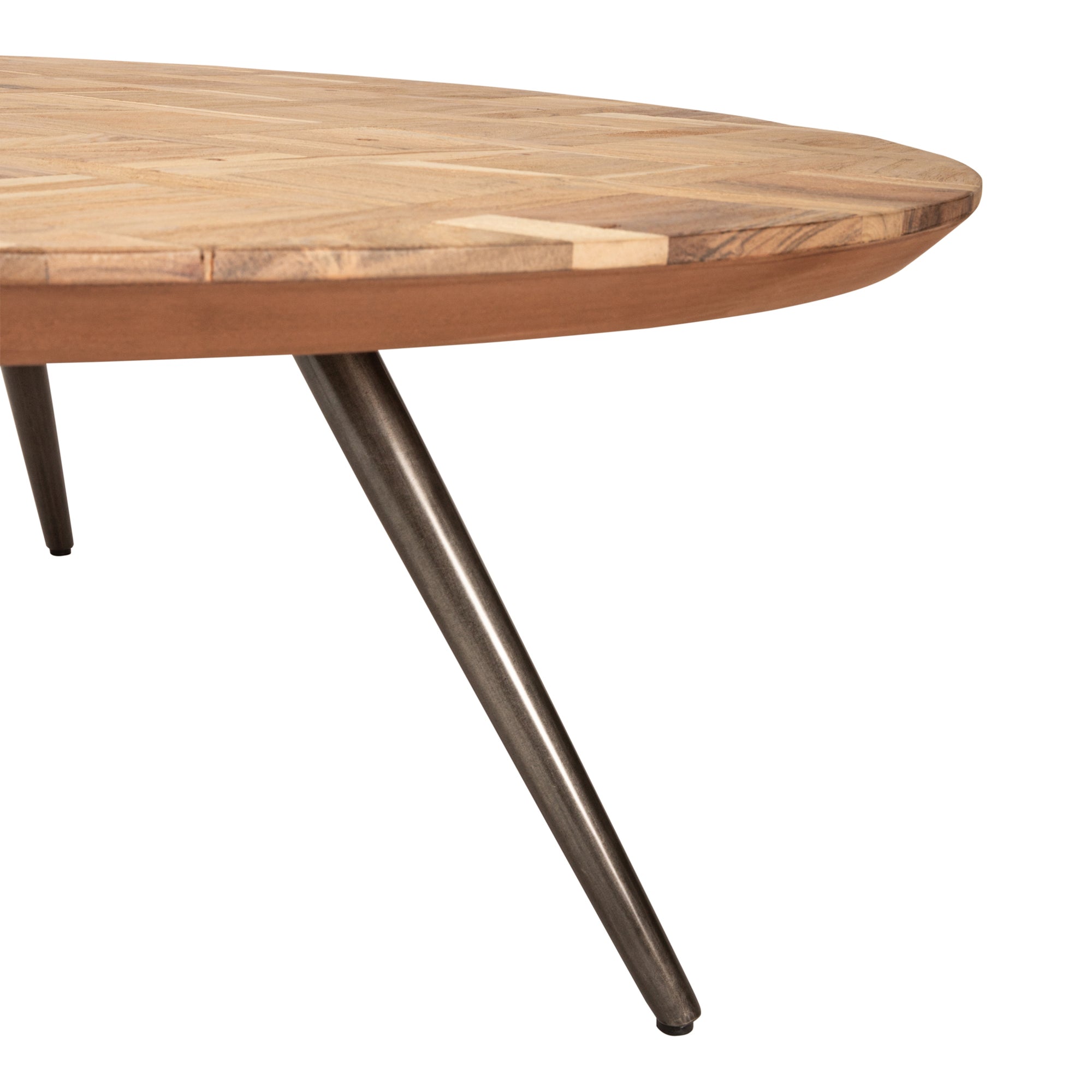 Fieron Natural wooden coffee table organic round - Photo 2