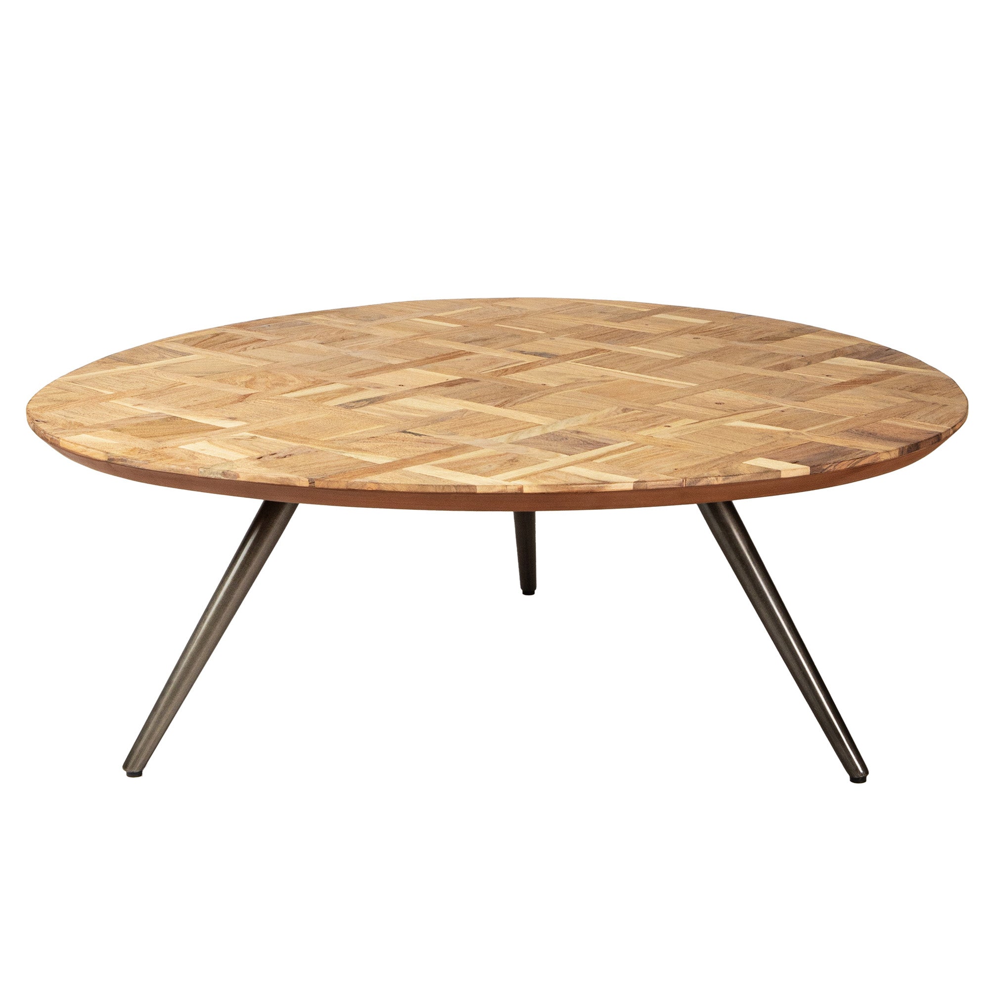 Fieron Natural wooden coffee table organic round - Photo 4