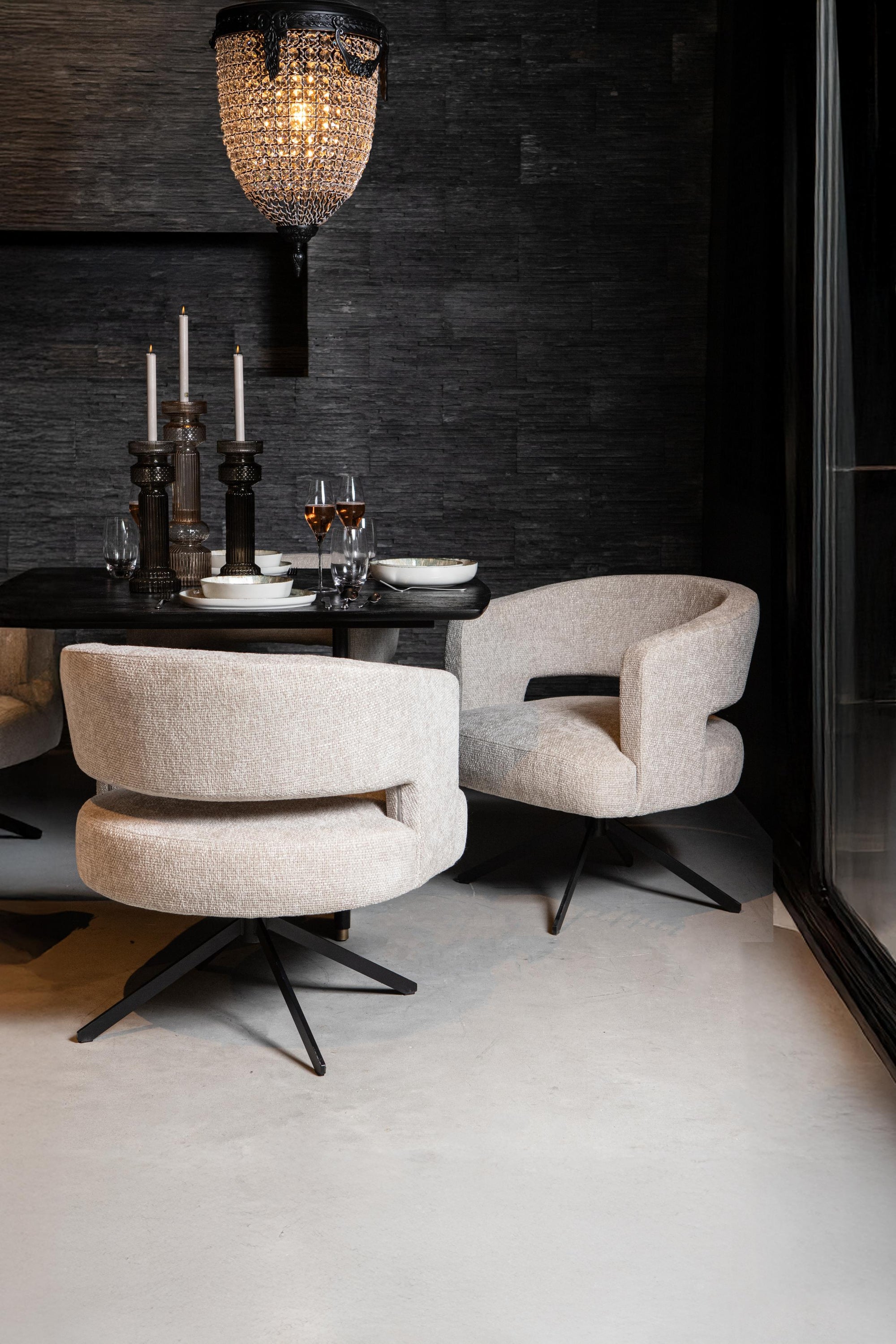 Baldr Cream dining chair legacy 15 dove black leg - Photo 3