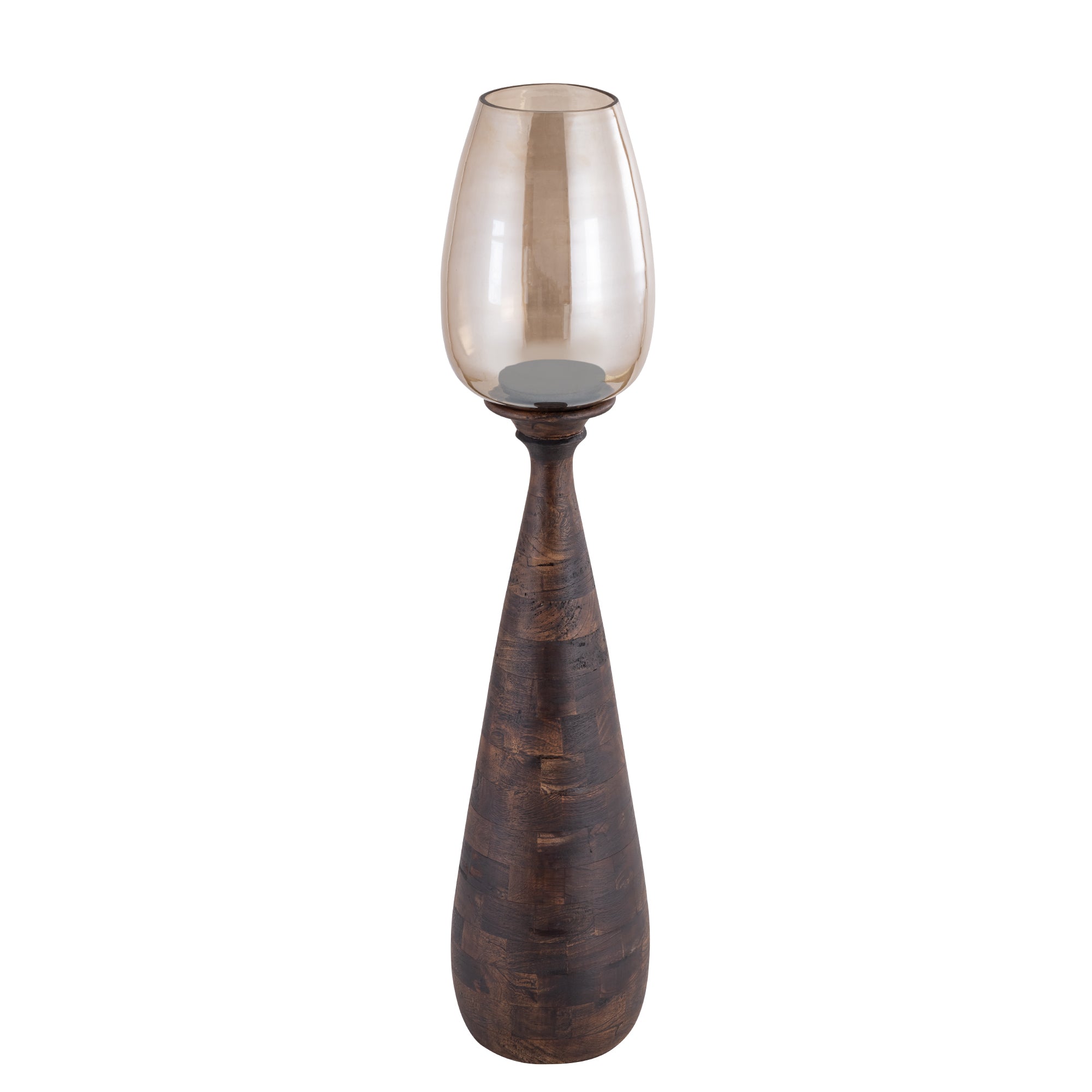 Midi Bougeoirs en bois de manguier — Stormlight Luster - Marron