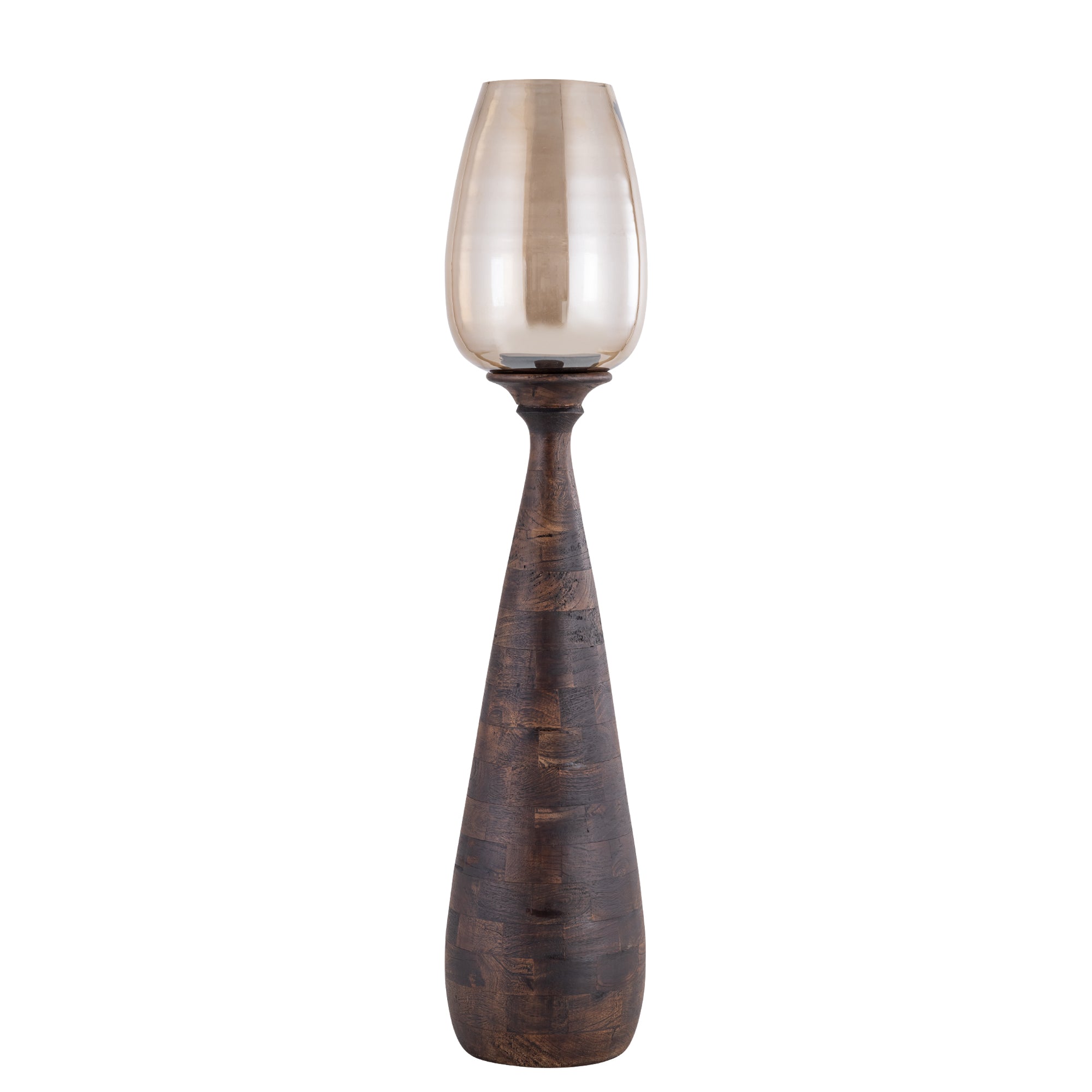 Midi Bougeoirs en bois de manguier — Stormlight Luster - Marron