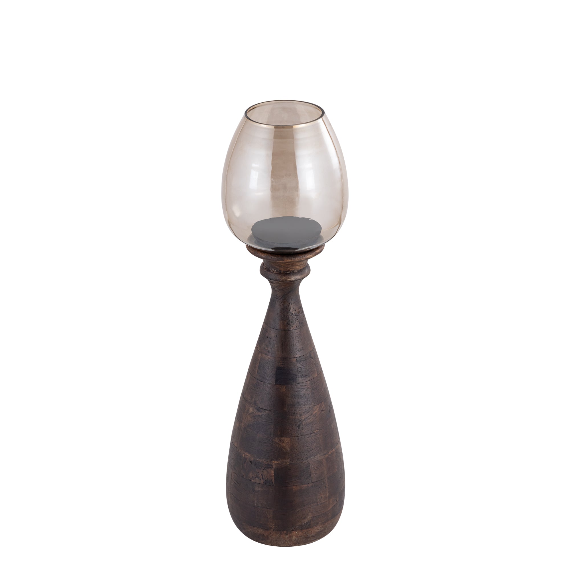 Midi Bougeoirs en bois de manguier — Stormlight Luster - Marron