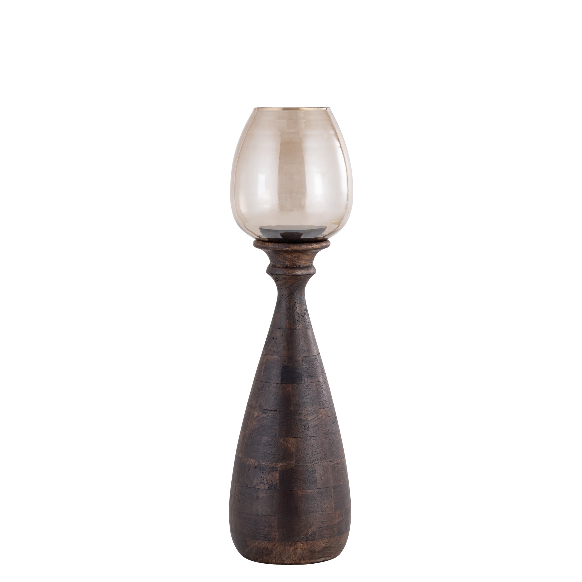 Midi Bougeoirs en bois de manguier — Stormlight Luster - Marron