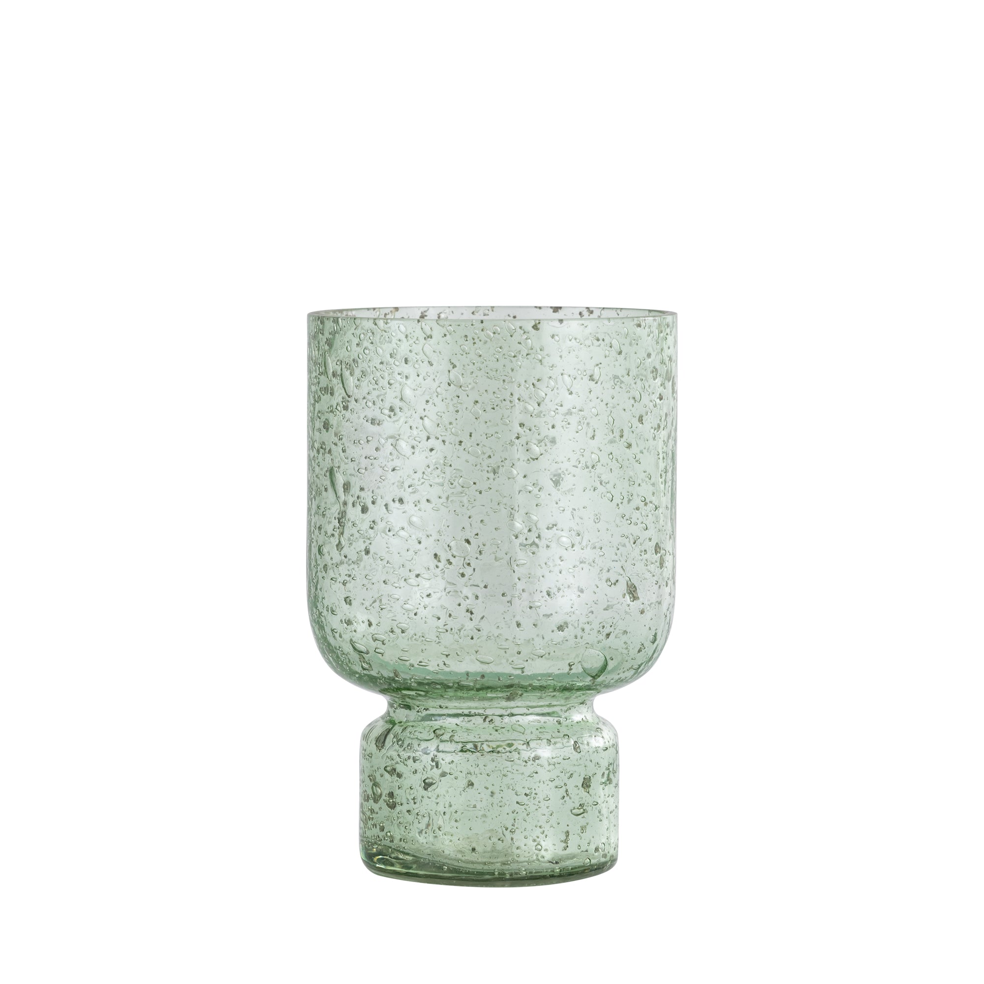 Laurynn Photophores en verre — Stone Look Tealight On Base - Vert