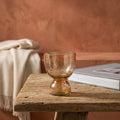 Photophore Laurynn — Verre Marron Pierre sur Base