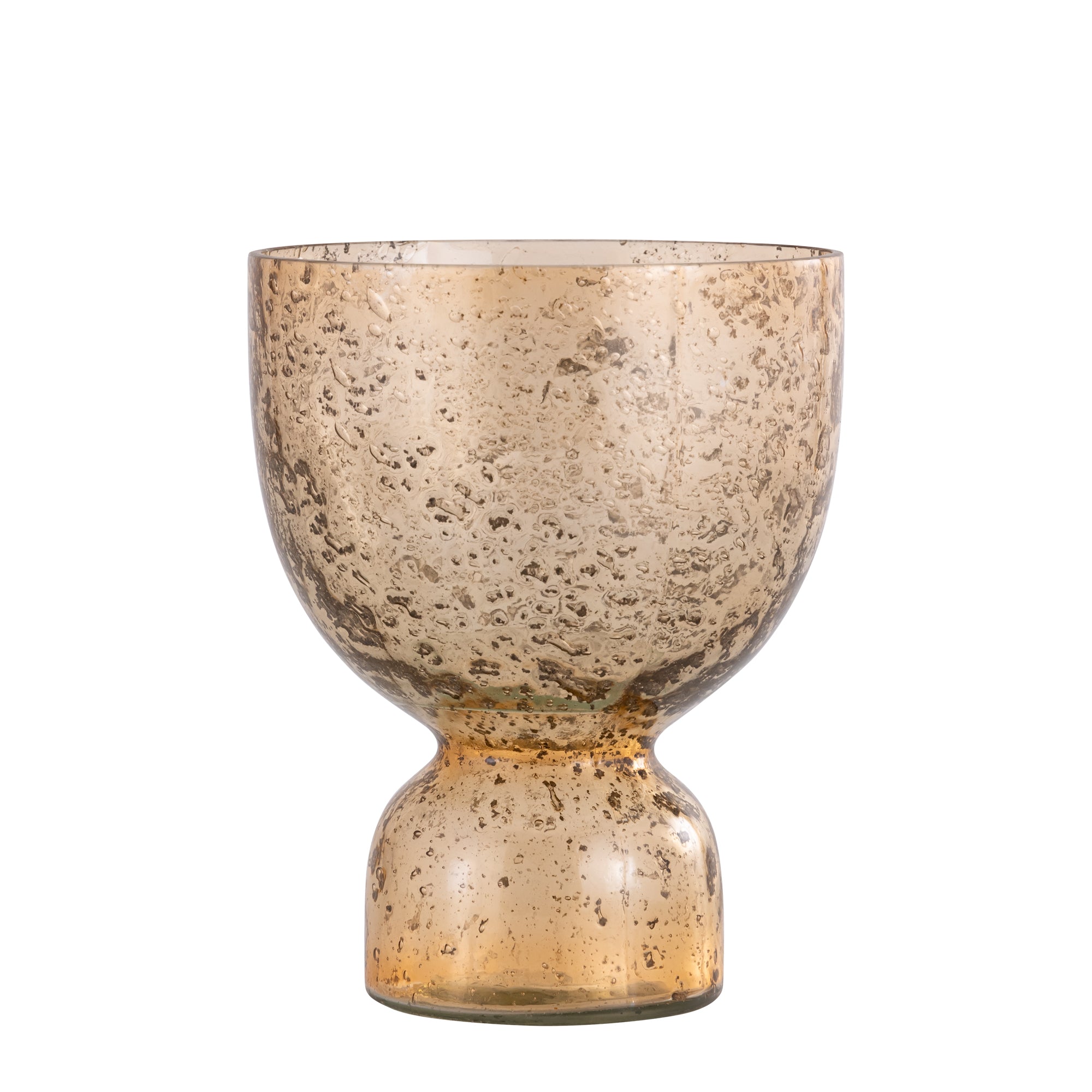 Laurynn Photophores en verre — Brown Stone Look Tealight Holder - Orange