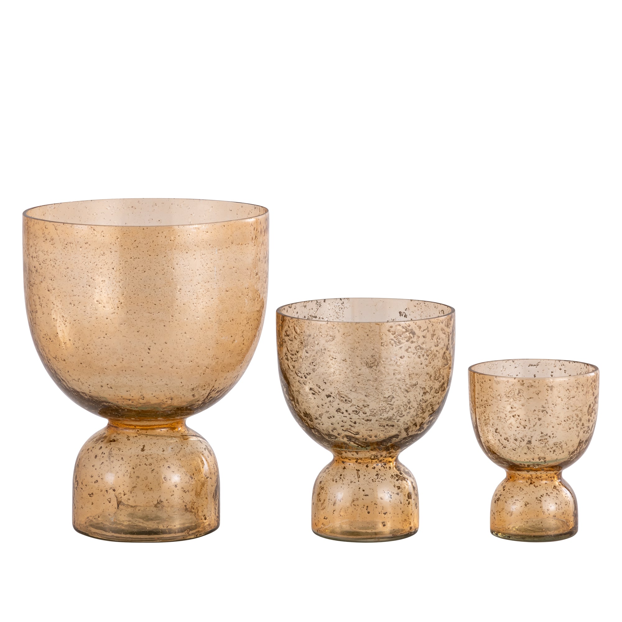 Laurynn Photophores en verre — Brown Stone Look Tealight Holder - Orange