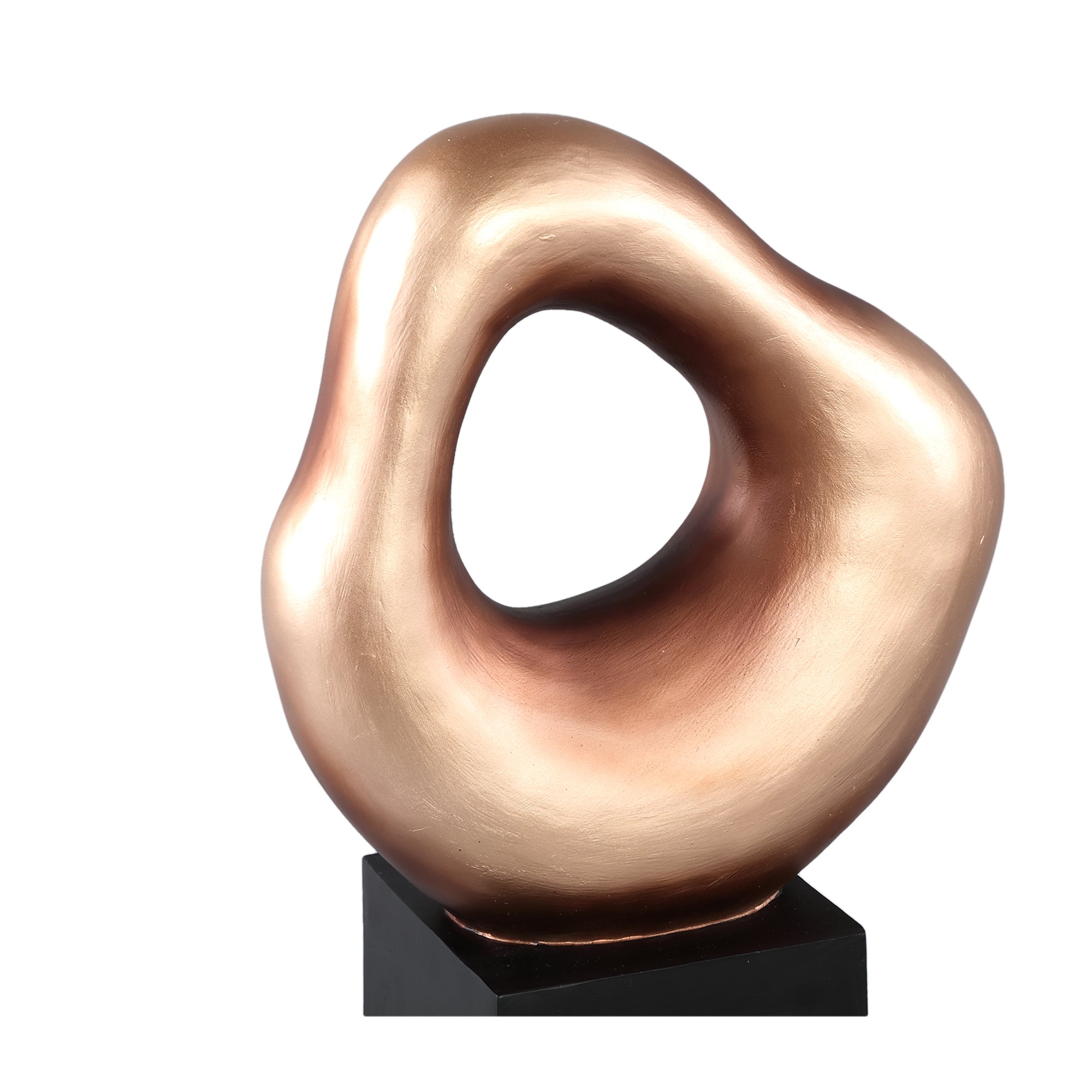 Dolcey Gold poly organic shaped statue on base L