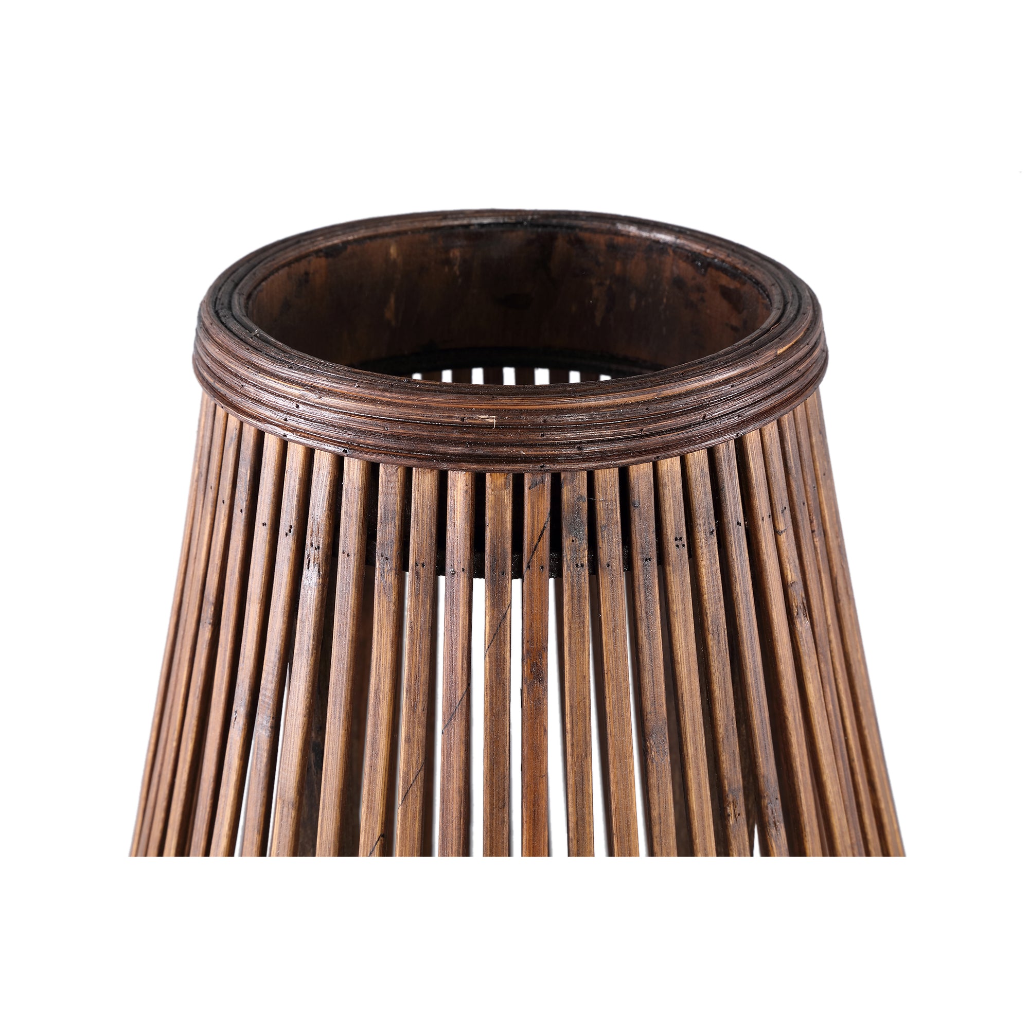 Lysia Lanternes en bambou — Round Lantern With - Marron