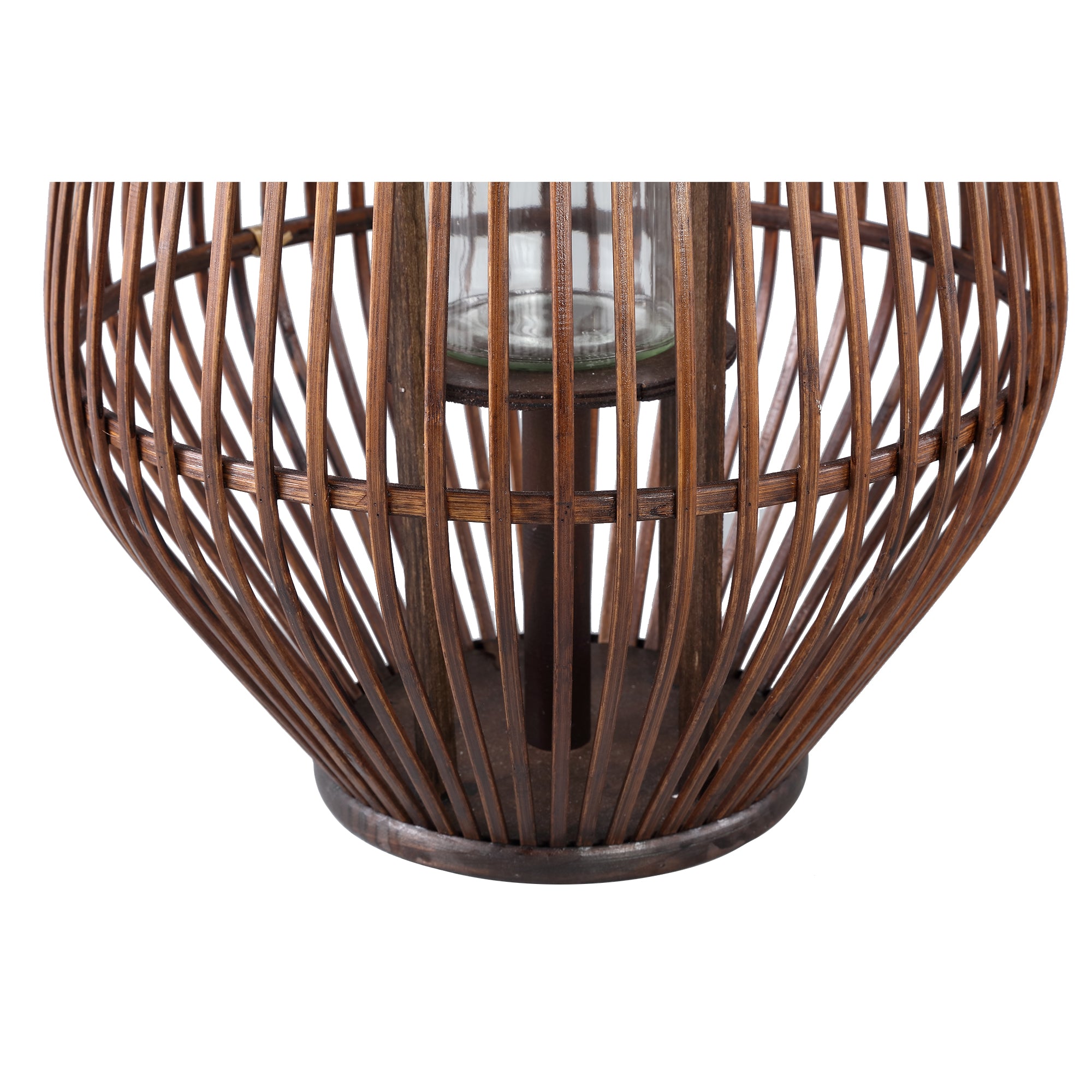 Lysia Lanternes en bambou — Round Lantern With - Marron