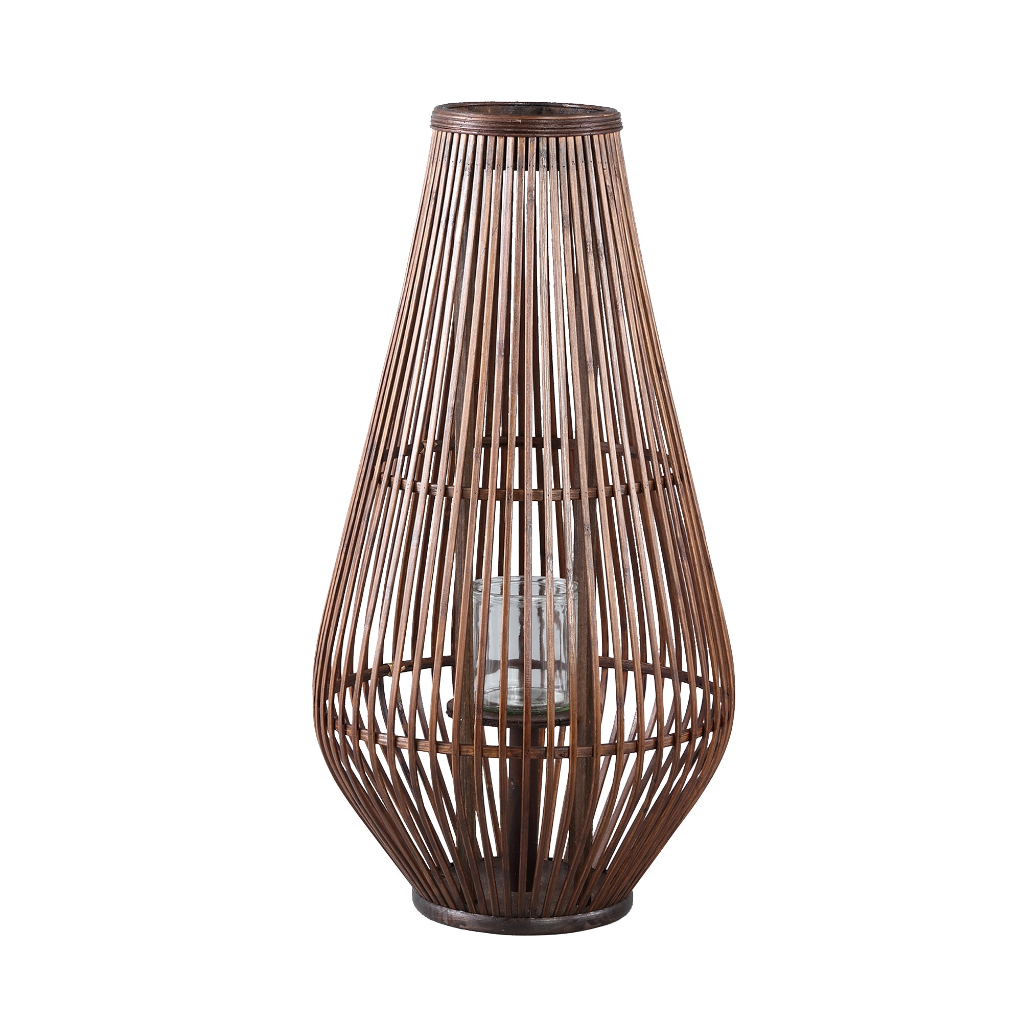 Lysia Lanternes en bambou — Round Lantern With - Marron
