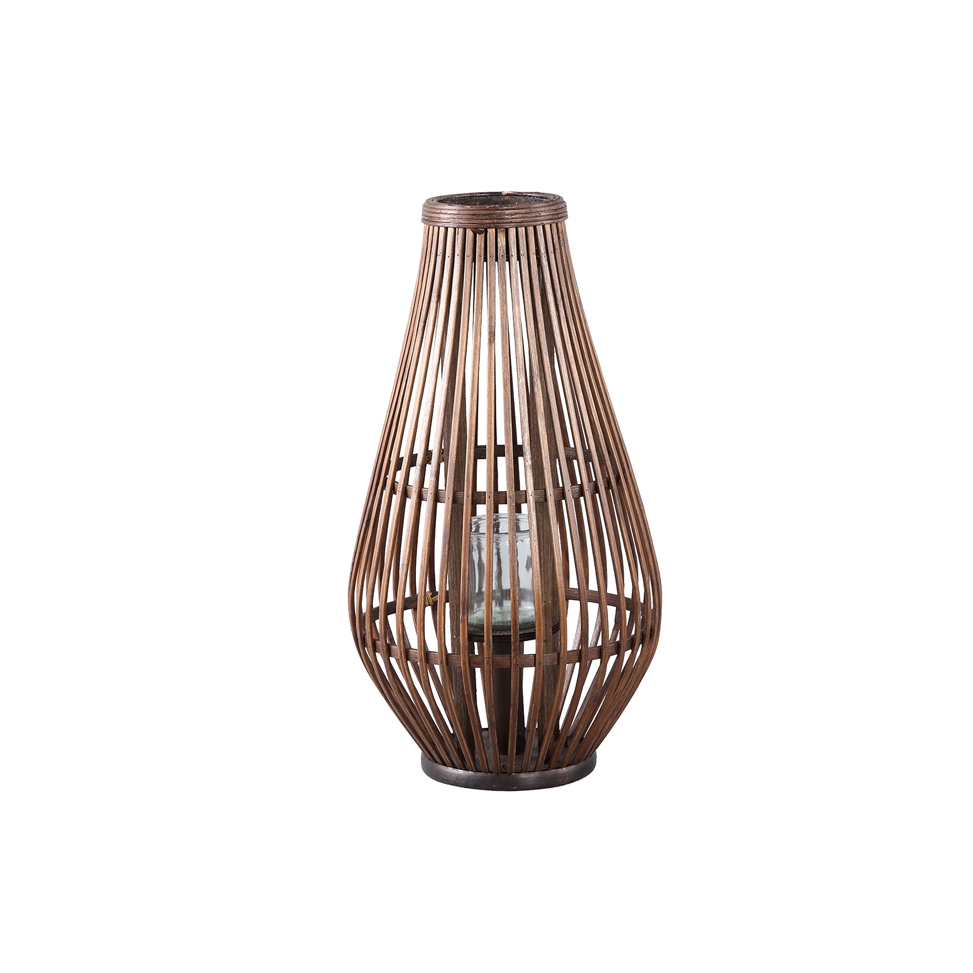 Lysia Lanternes en bambou — Round Lantern With - Marron