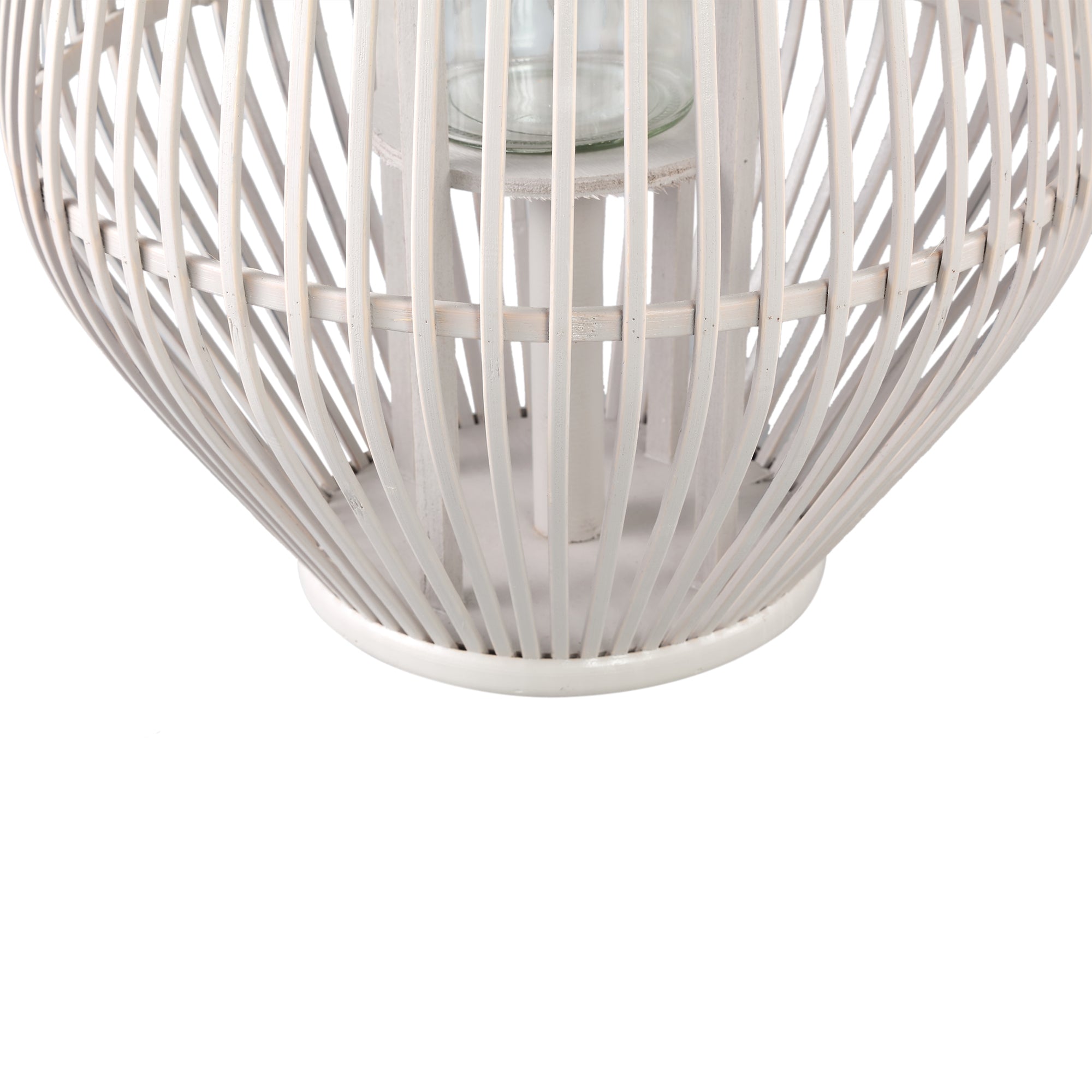 Lysia Lanternes en bambou — Sand Round Lantern With - Crème