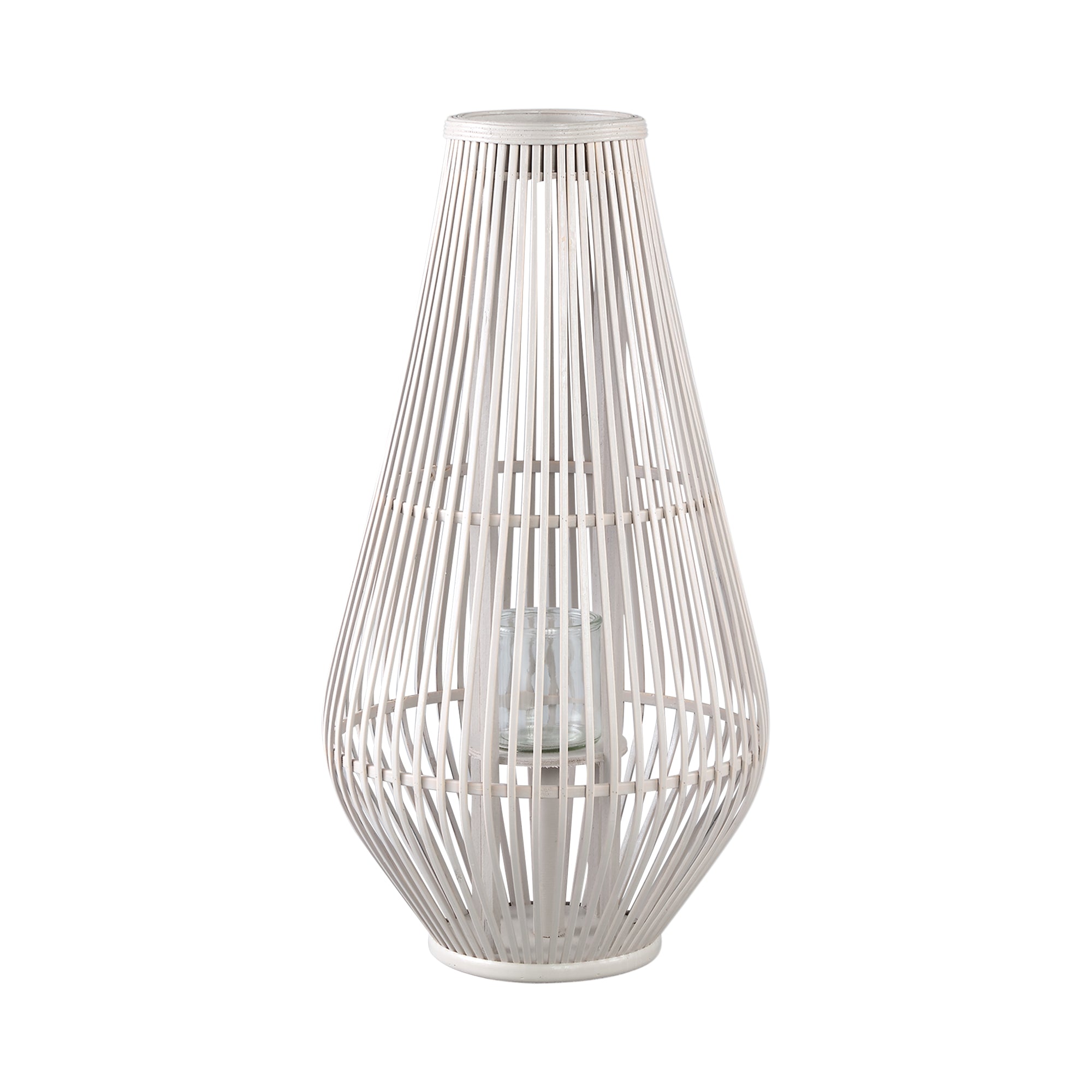 Lysia Lanternes en bambou — Sand Round Lantern With - Crème
