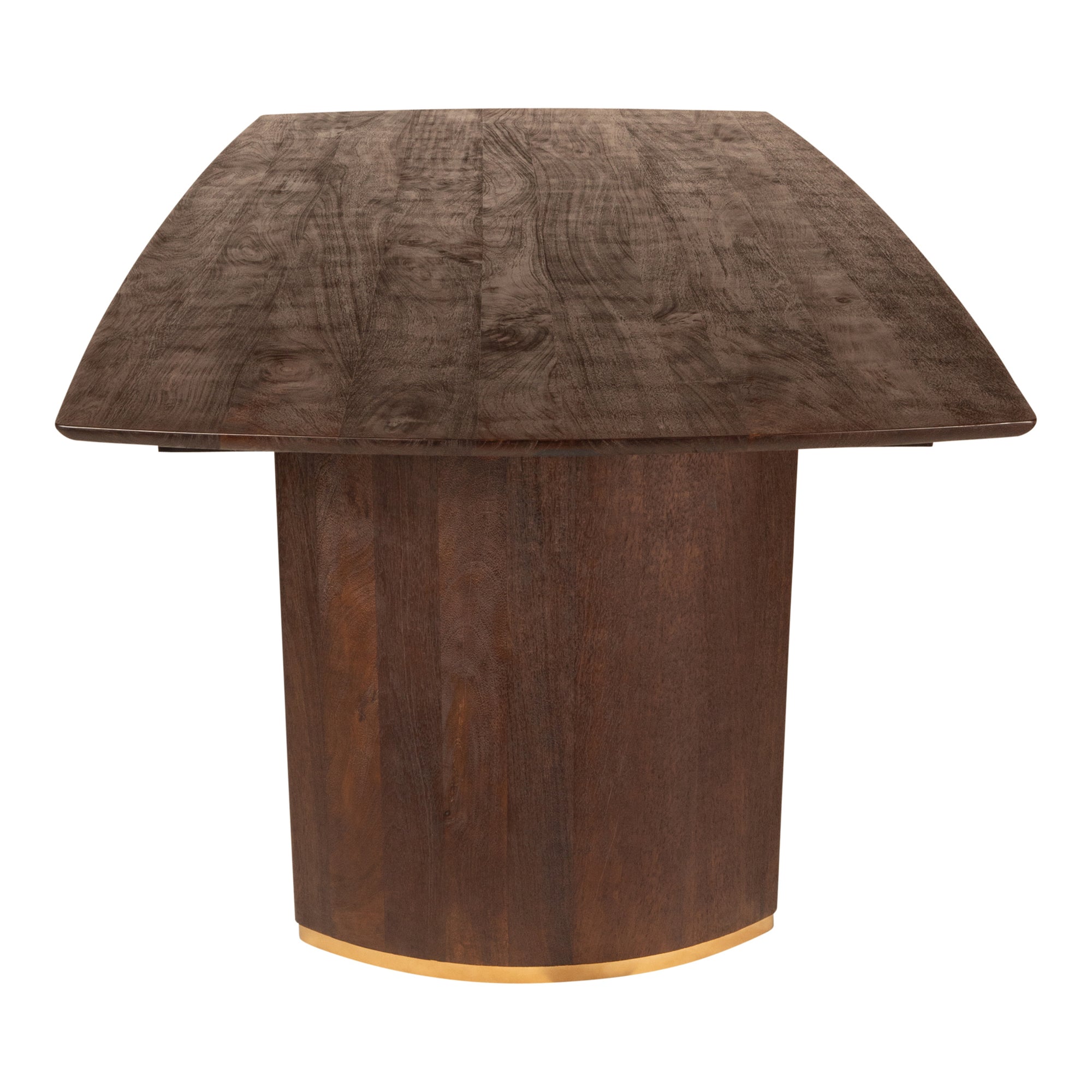 Ostara Brown mango wood diningtable 200cm gold leg
