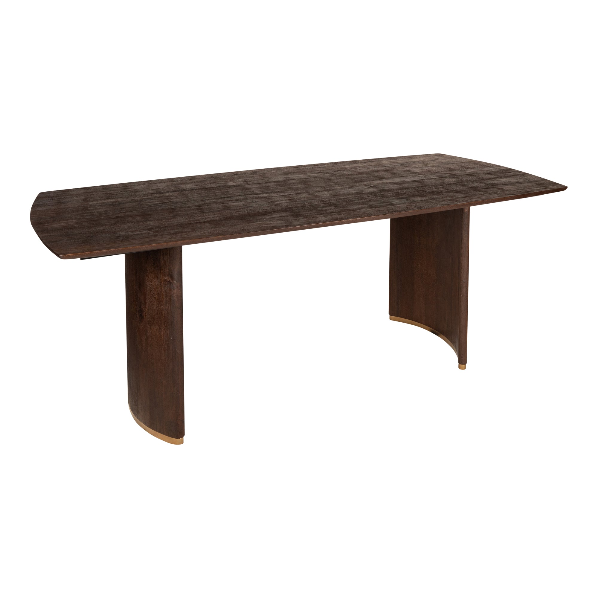 Ostara Brown mango wood diningtable 200cm gold leg