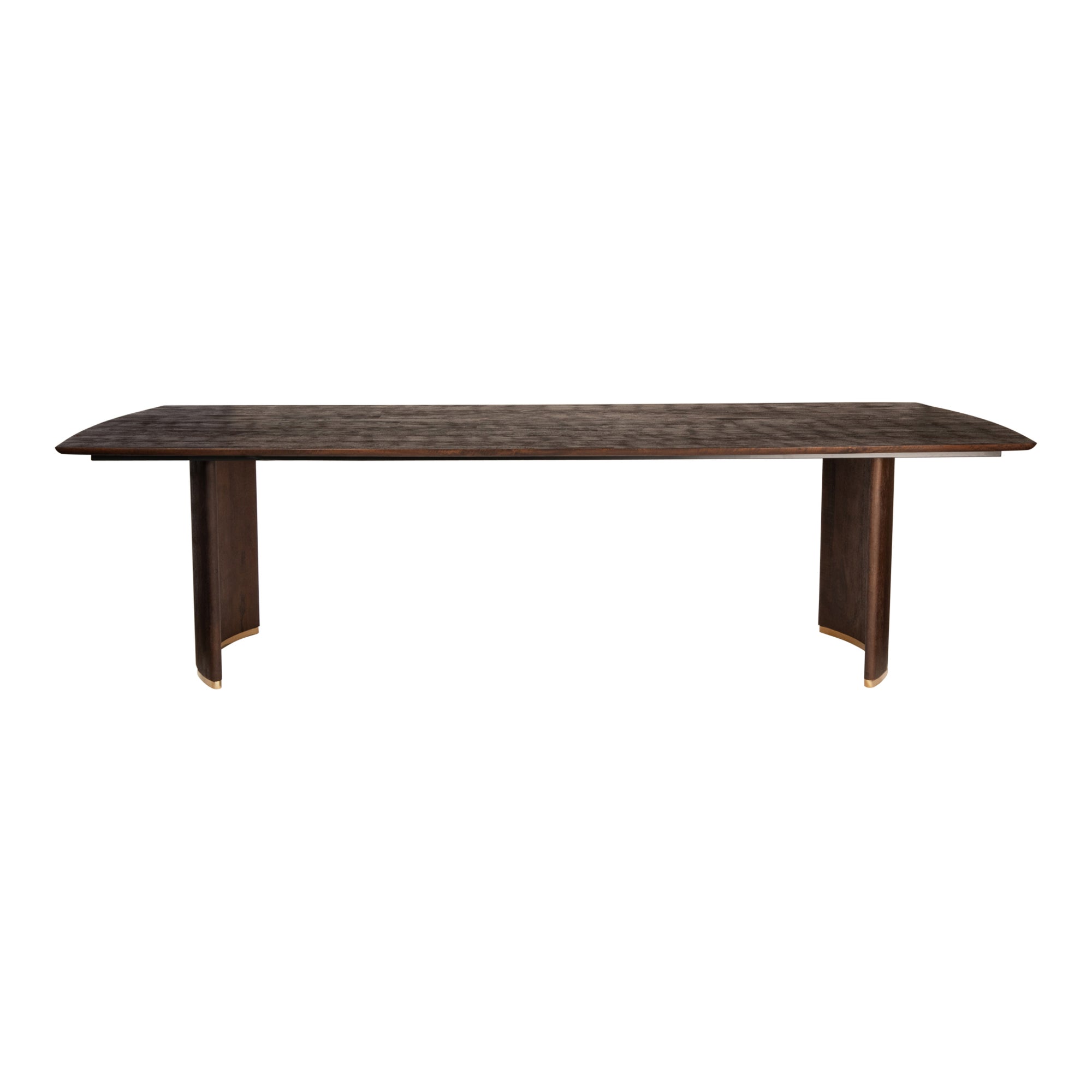 Ostara Brown mango wood diningtable 240cm gold leg