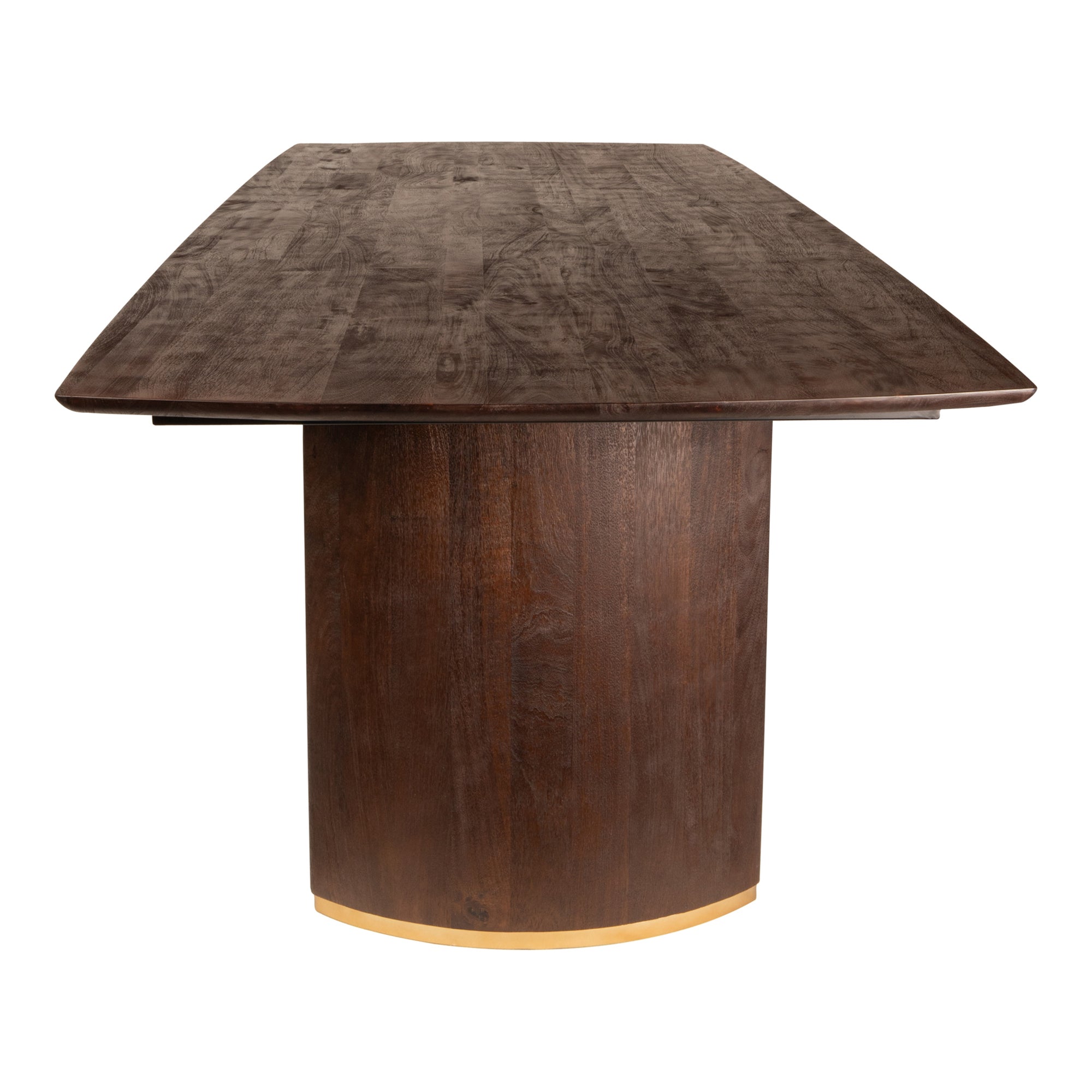Ostara Brown mango wood diningtable 240cm gold leg