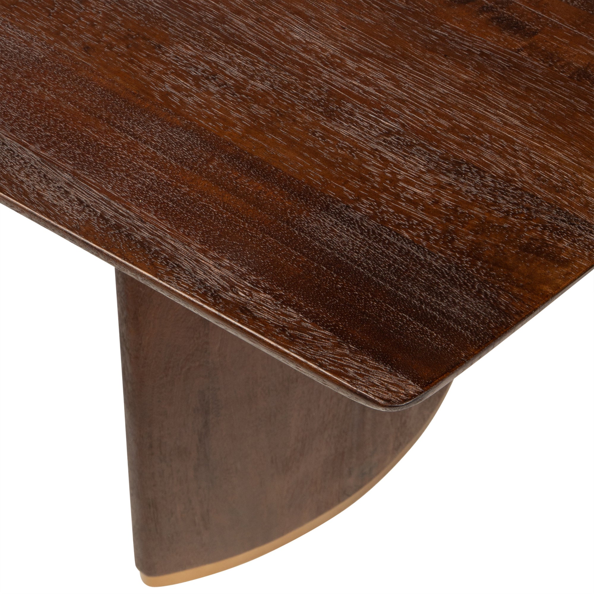 Ostara Brown mango wood diningtable 240cm gold leg