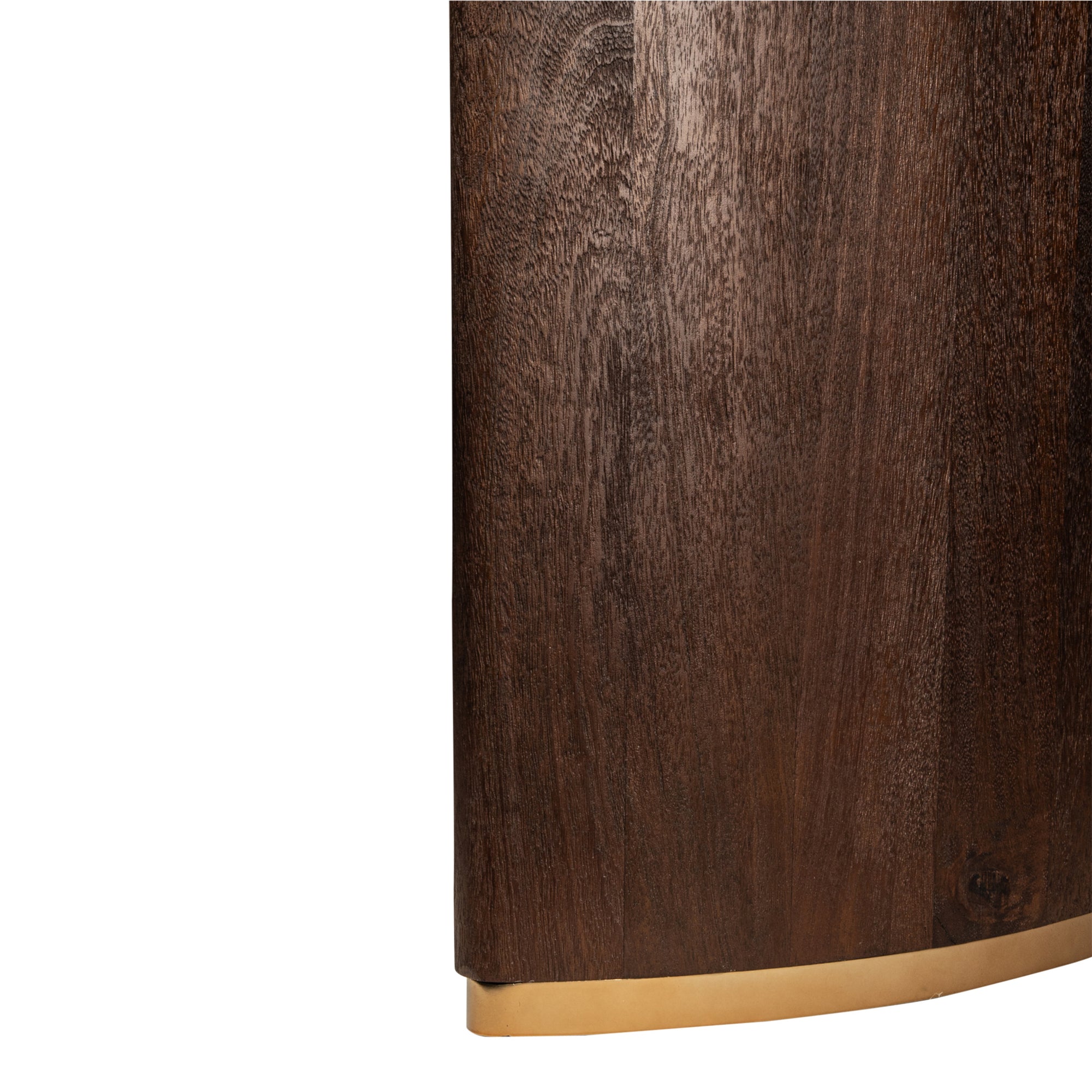 Ostara Brown mango wood diningtable 240cm gold leg