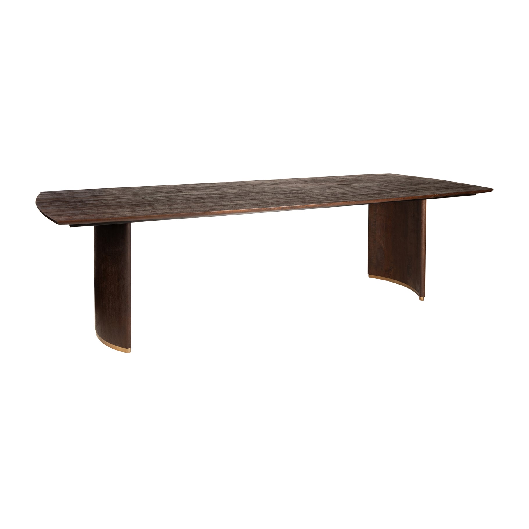 Ostara Brown mango wood diningtable 240cm gold leg