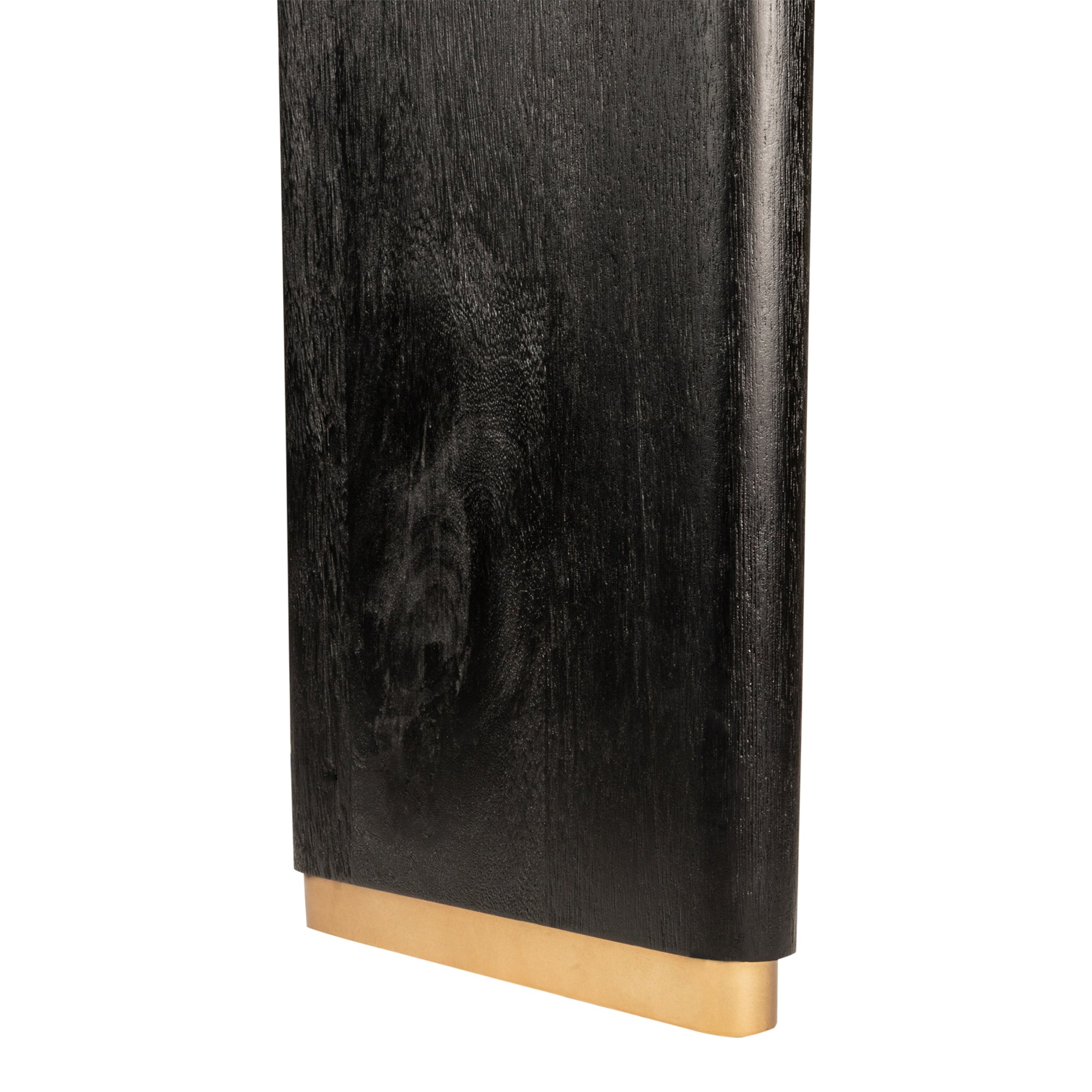 Liber Black mango wood dining table 240cm gold leg