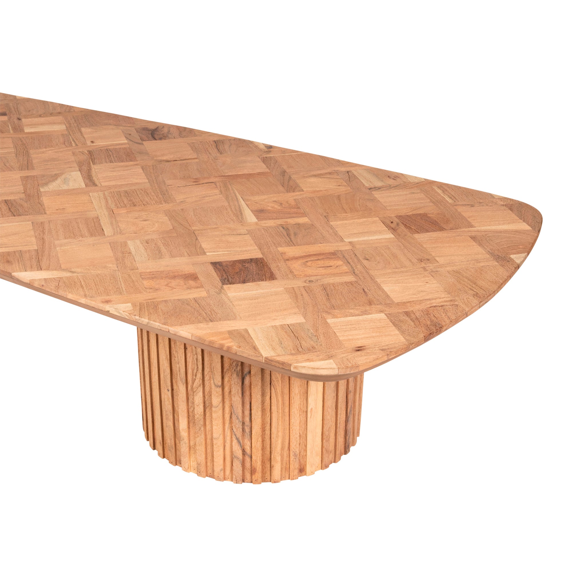 Fieron Natural wooden coffee table double rnd base - Photo 6