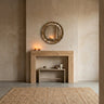 Chelsae Bronze poly round shell mirror small