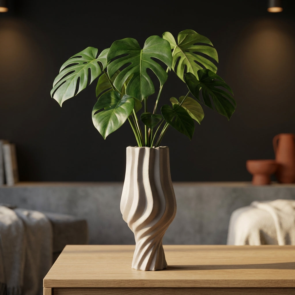 Clair Pot en céramique - Taupe