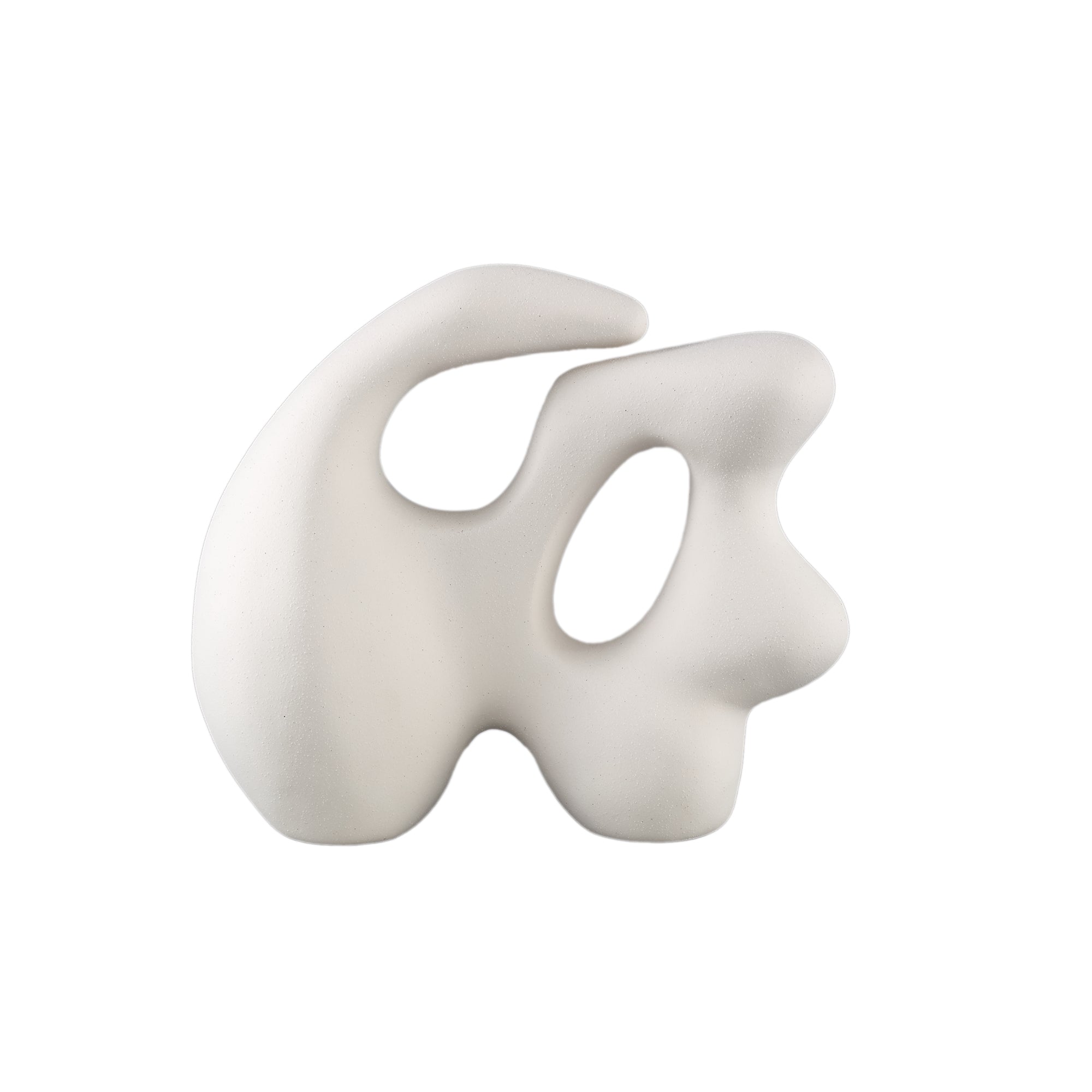 Eddison Cream ceramic matt glazed statue organic