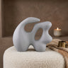Eddison Taupe ceramic matt glazed statue organic