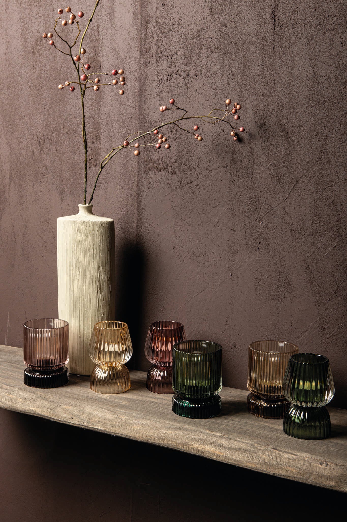 Comrad Photophores en verre - Jaune