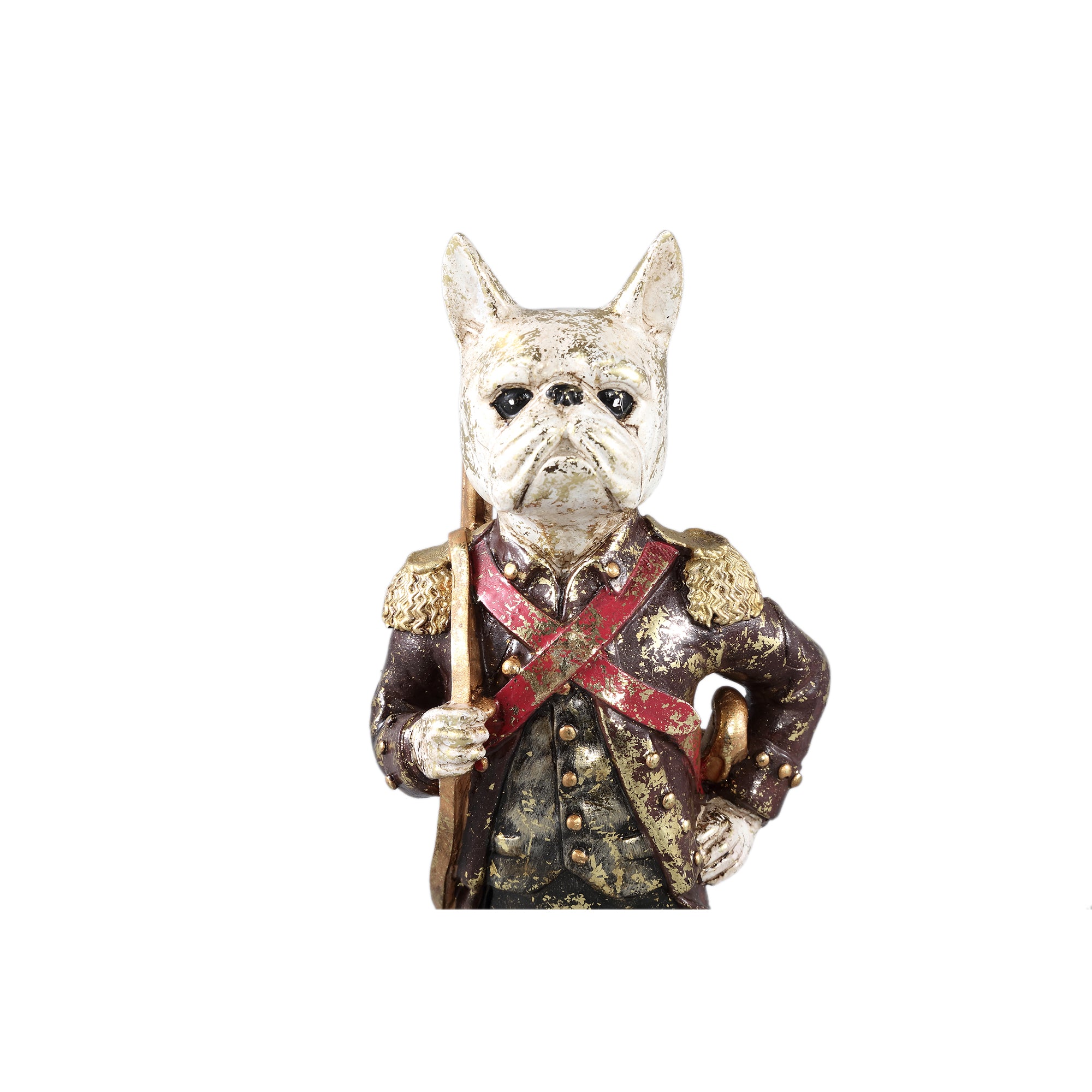 Arne Burghundy poly dog statue