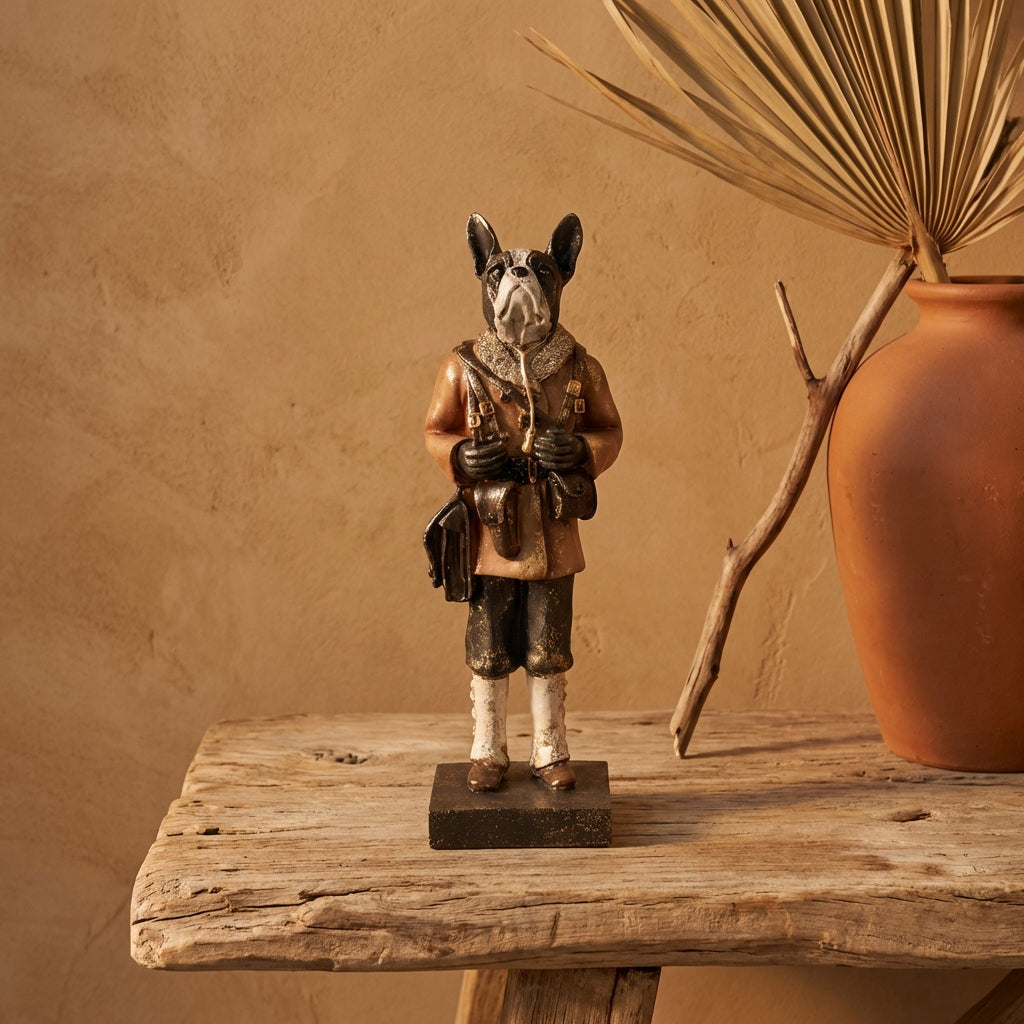 Arne Brown poly dog statue