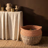 Beck Rust cornleaf basket with polycotton top