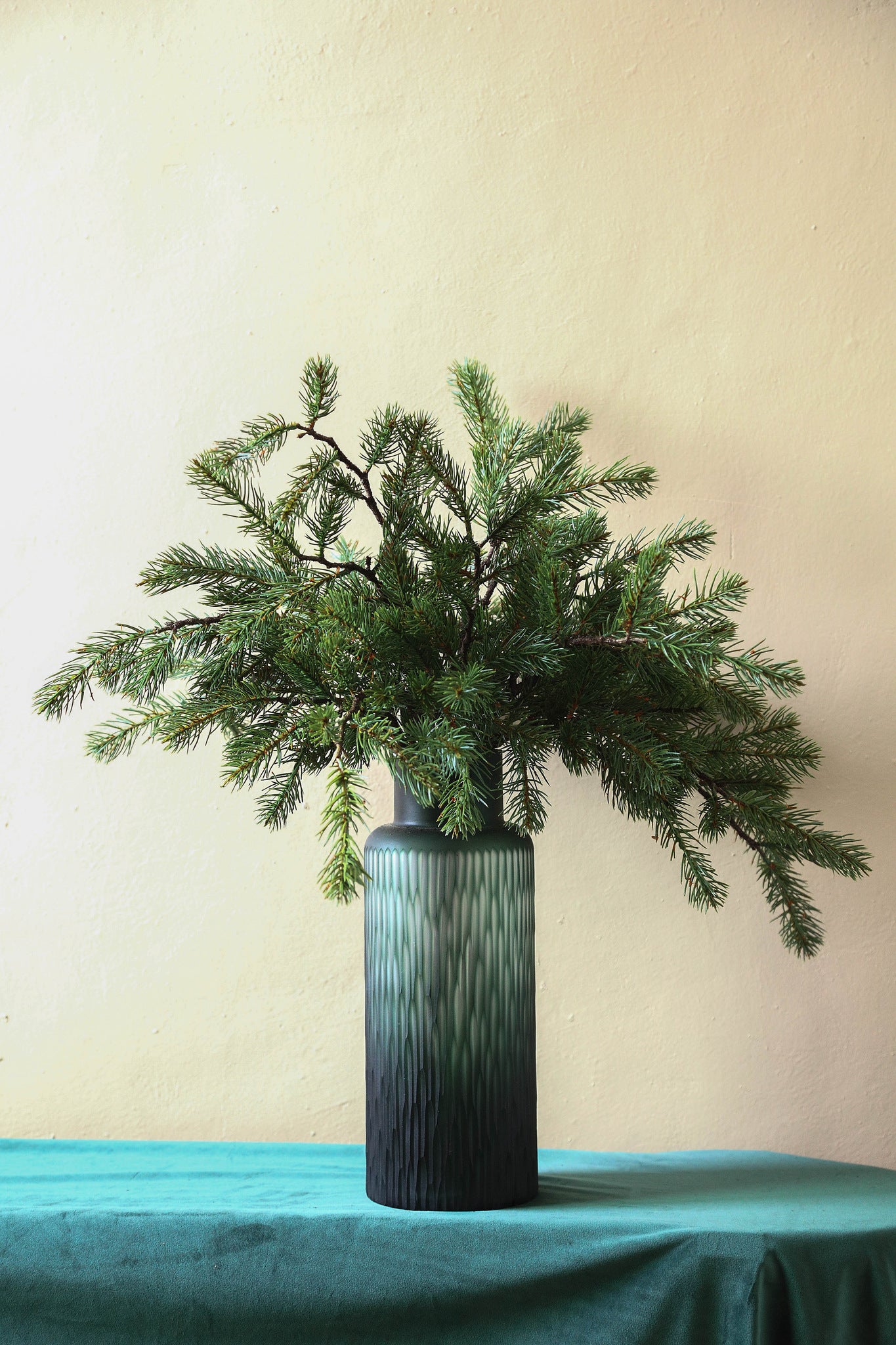Twig Plant green pine spray with moss Vert — Branche artificielle — vue 3 | Häus