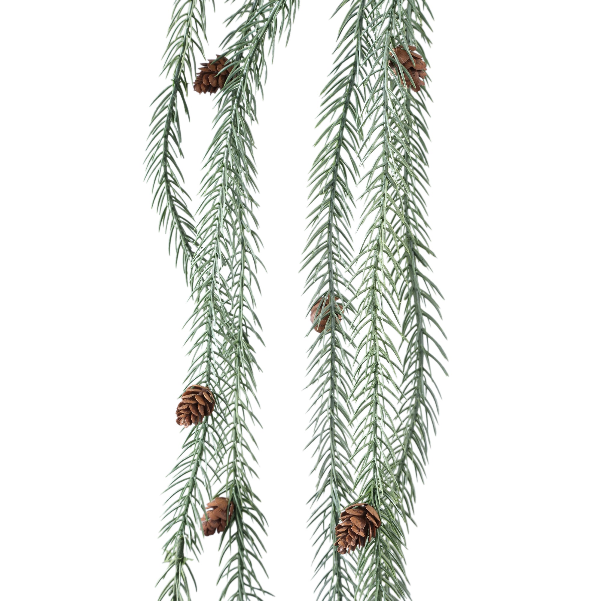 Twig Plant hanging green pine spray with pinecones Vert — Branche artificielle — vue 2 | Häus