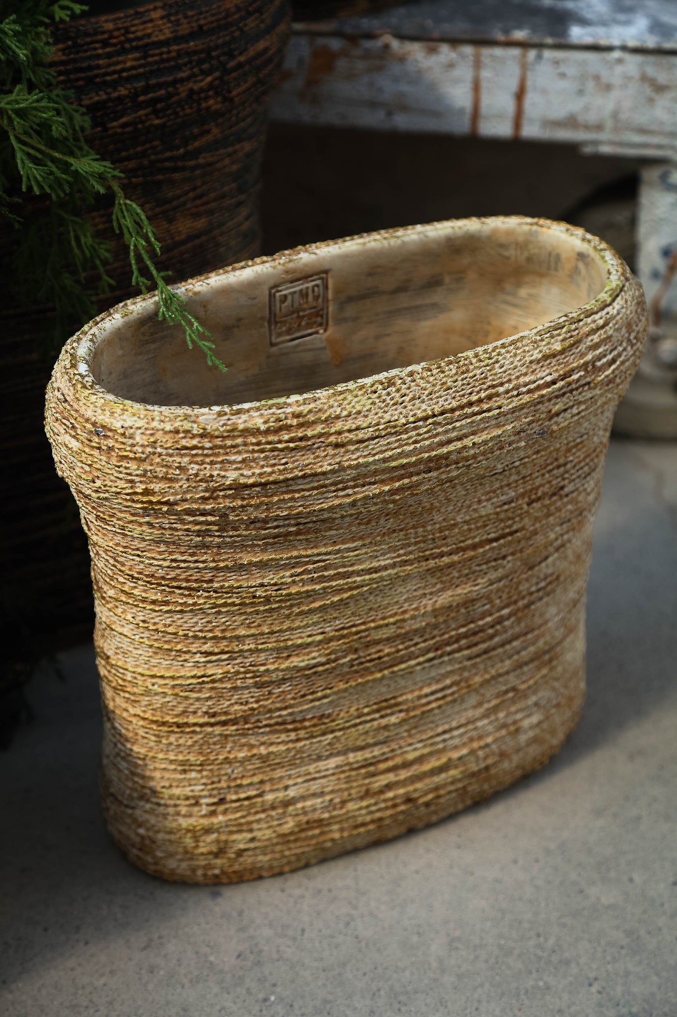 Ricci Pot en ciment - Brown